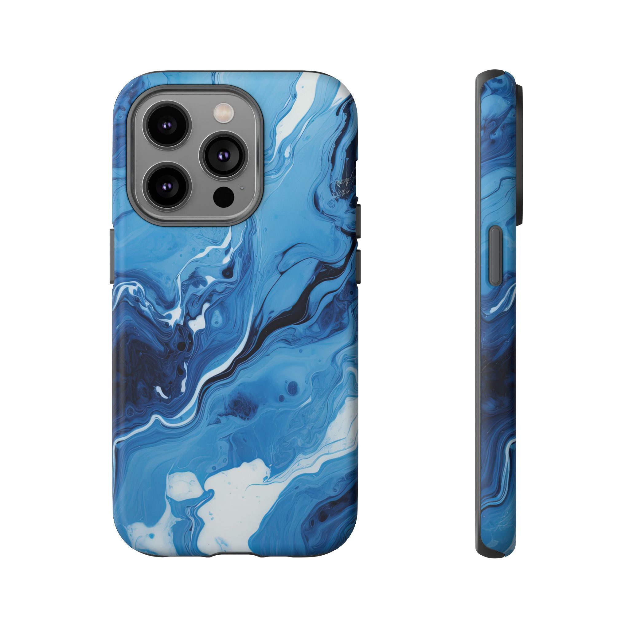 Blue Ocean Wave Marble - Tough Guard Apple iPhone Case