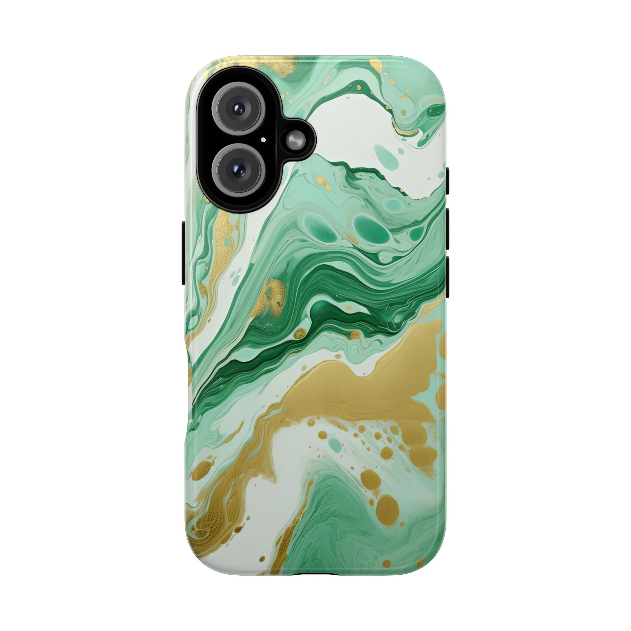 Emerald Gold Marble - Tough Guard Apple iPhone Case