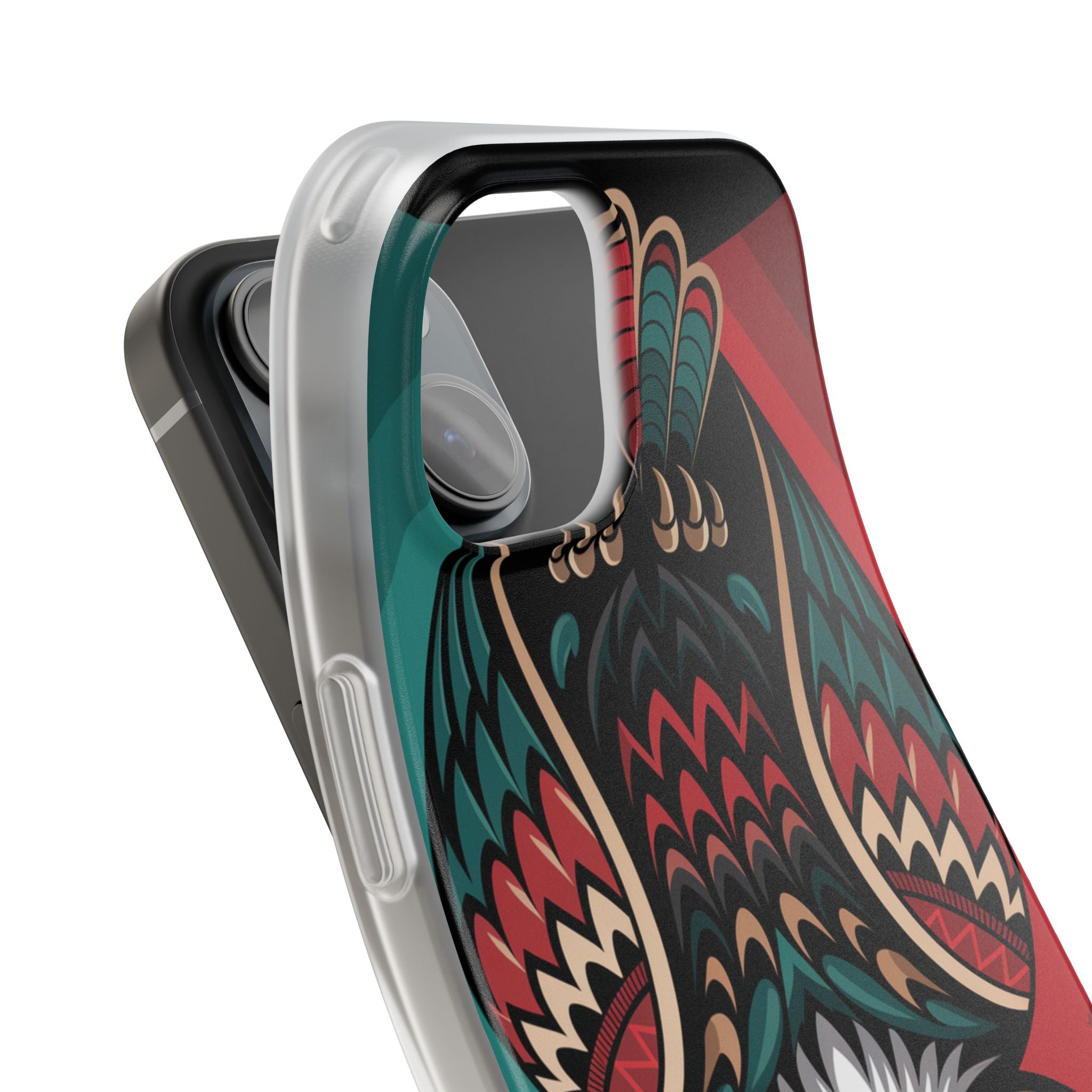Majestic Haida Native American Owl - Flexi Case Apple iPhone Case