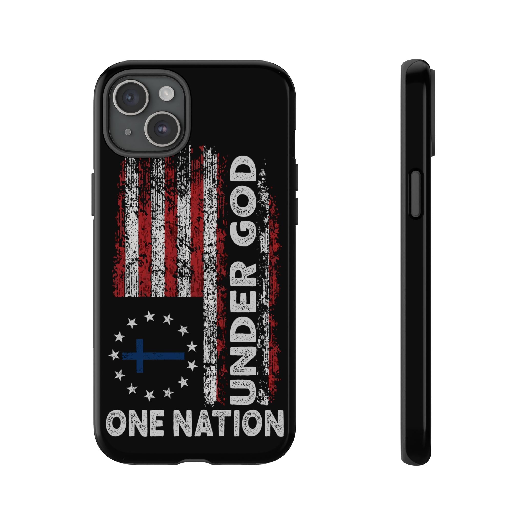 One Nation Under God American Flag - Tough Guard Apple iPhone Case