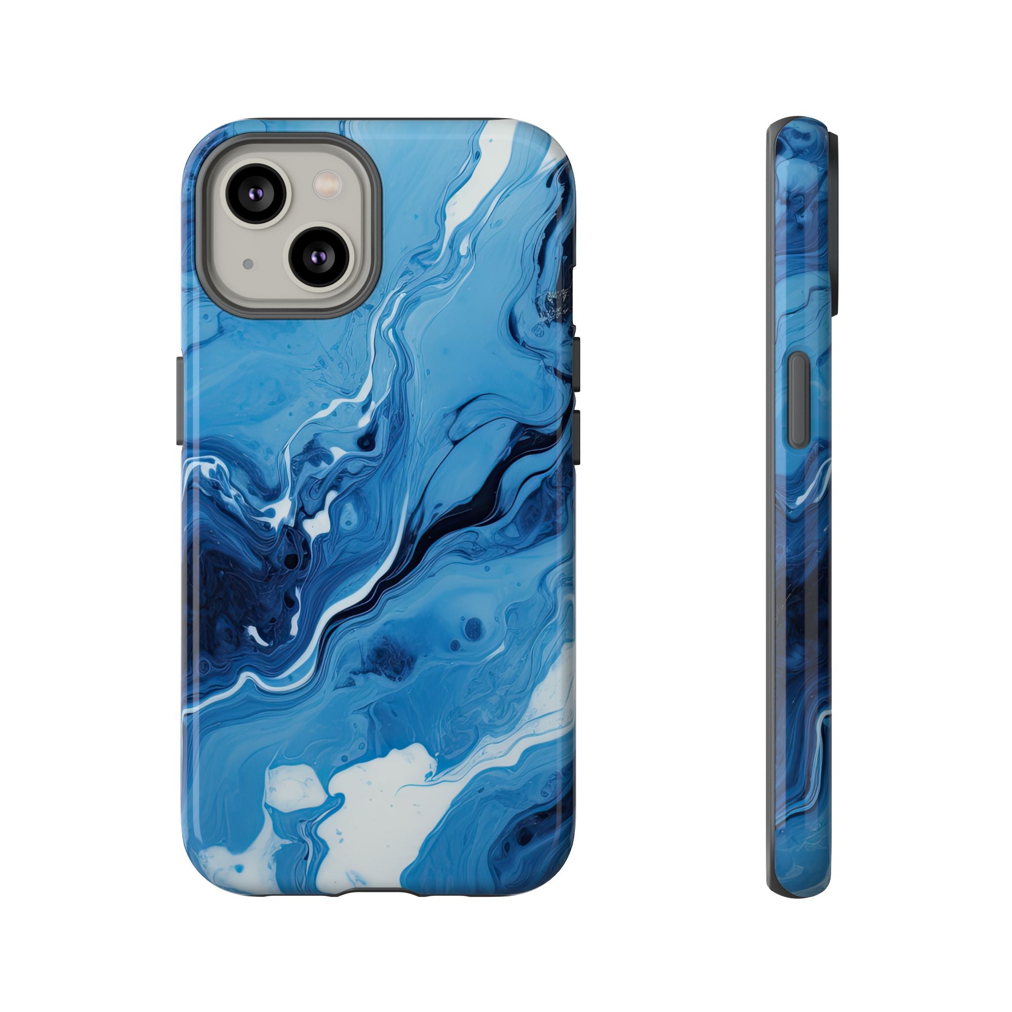 Blue Ocean Wave Marble - Tough Guard Apple iPhone Case
