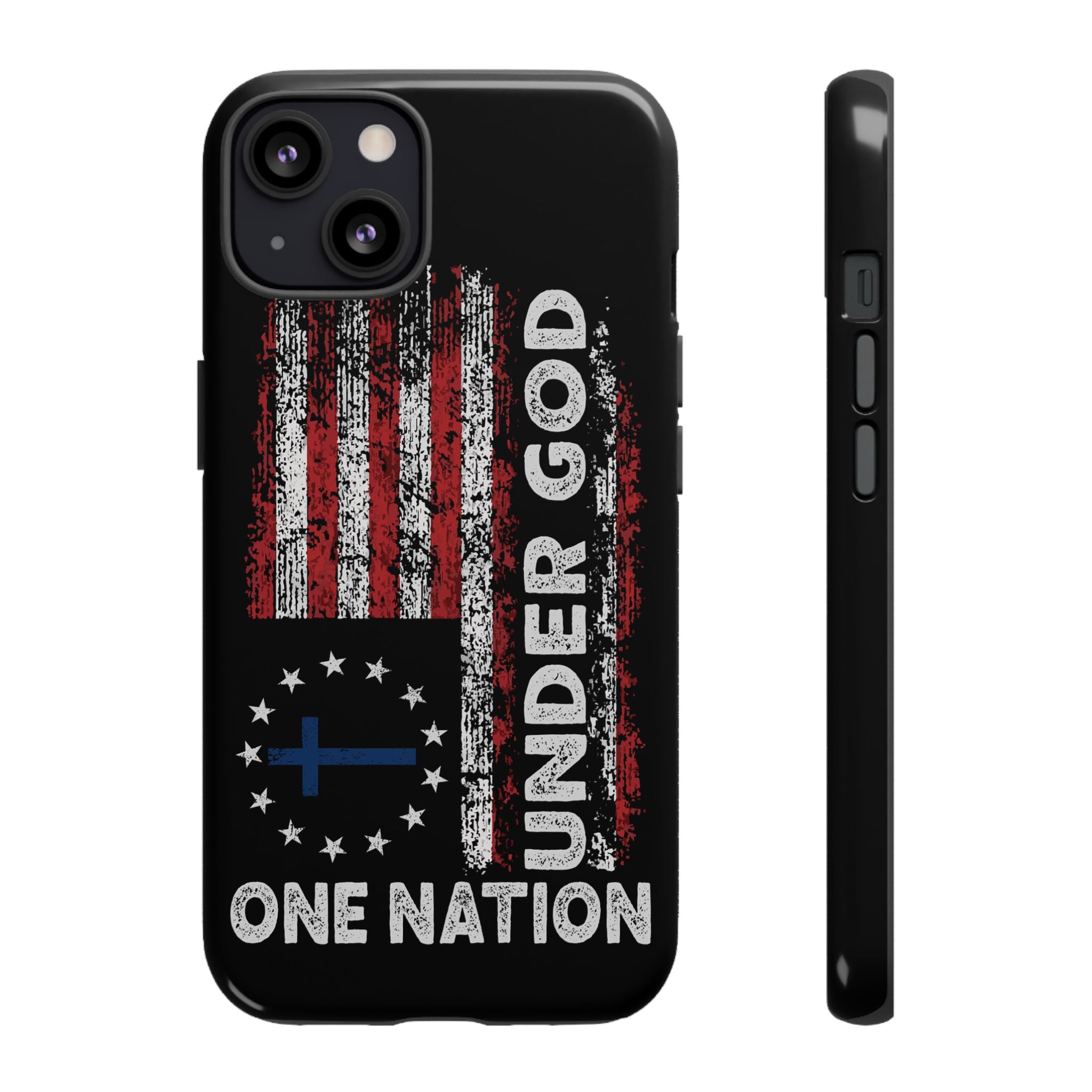 One Nation Under God American Flag - Tough Guard Apple iPhone Case