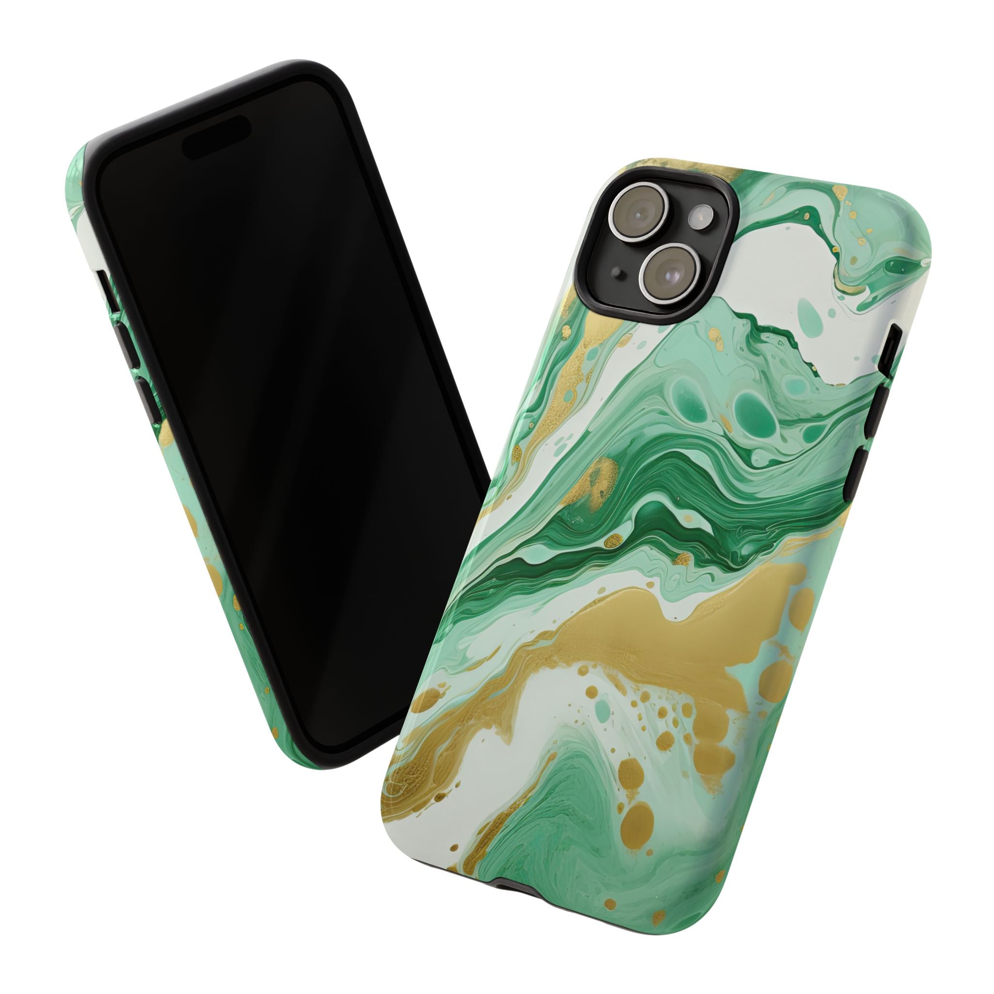 Emerald Gold Marble - Tough Guard Apple iPhone Case