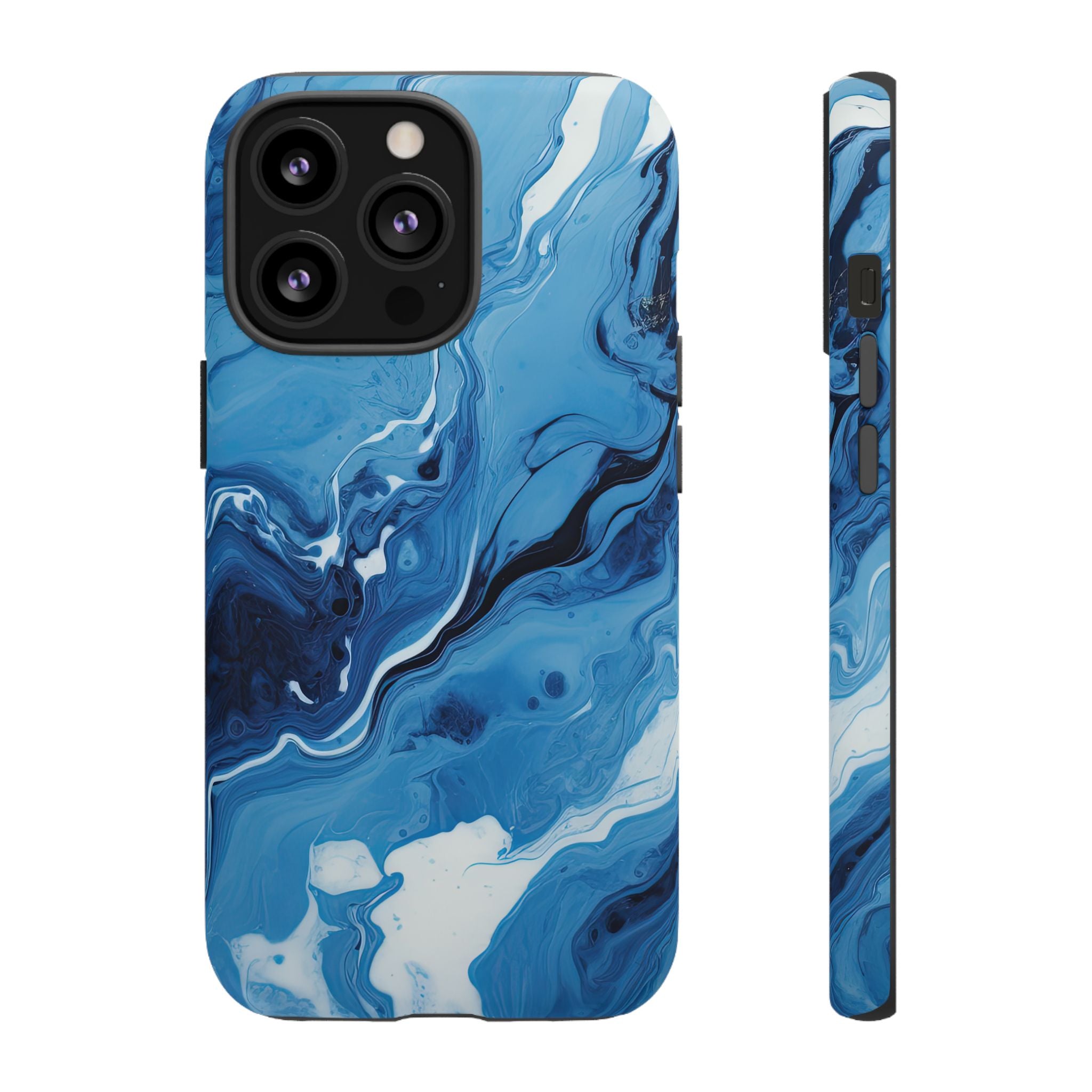 Blue Ocean Wave Marble - Tough Guard Apple iPhone Case