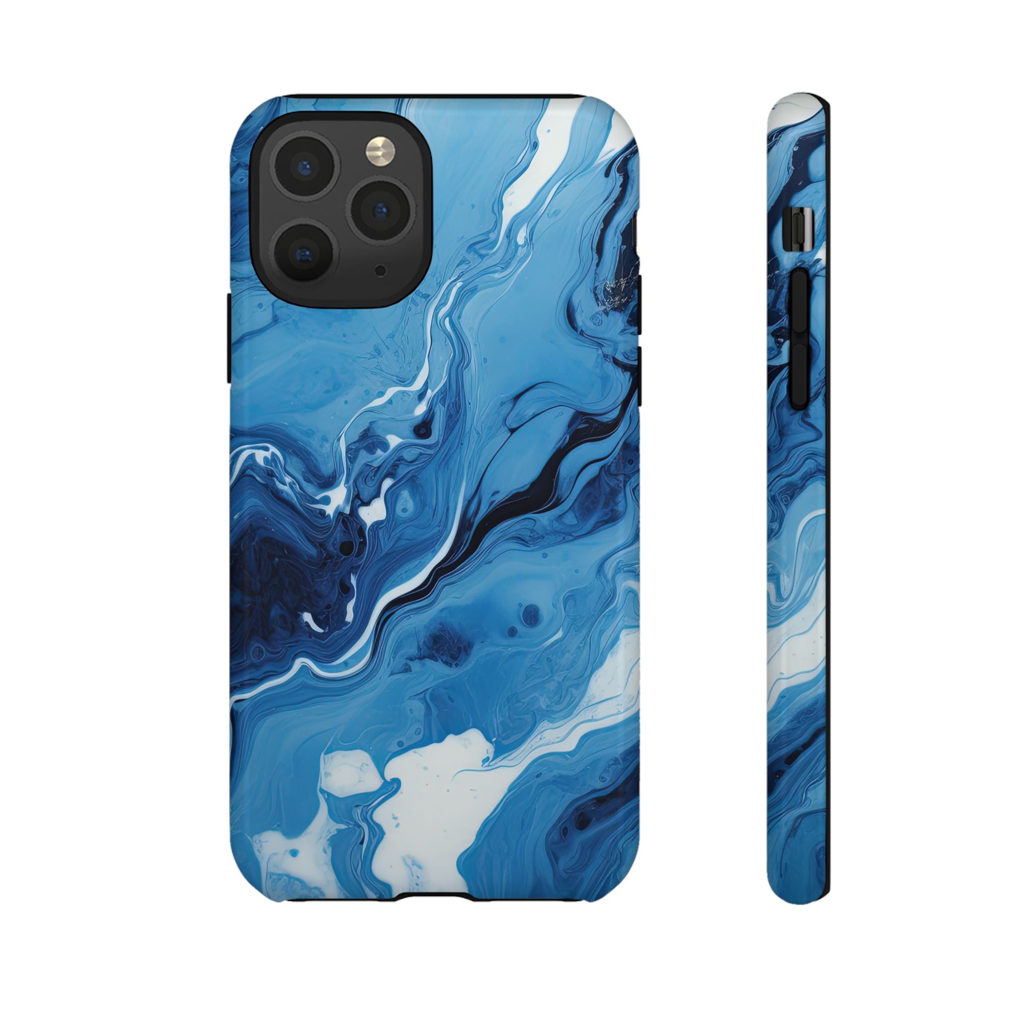 Blue Ocean Wave Marble - Tough Guard Apple iPhone Case