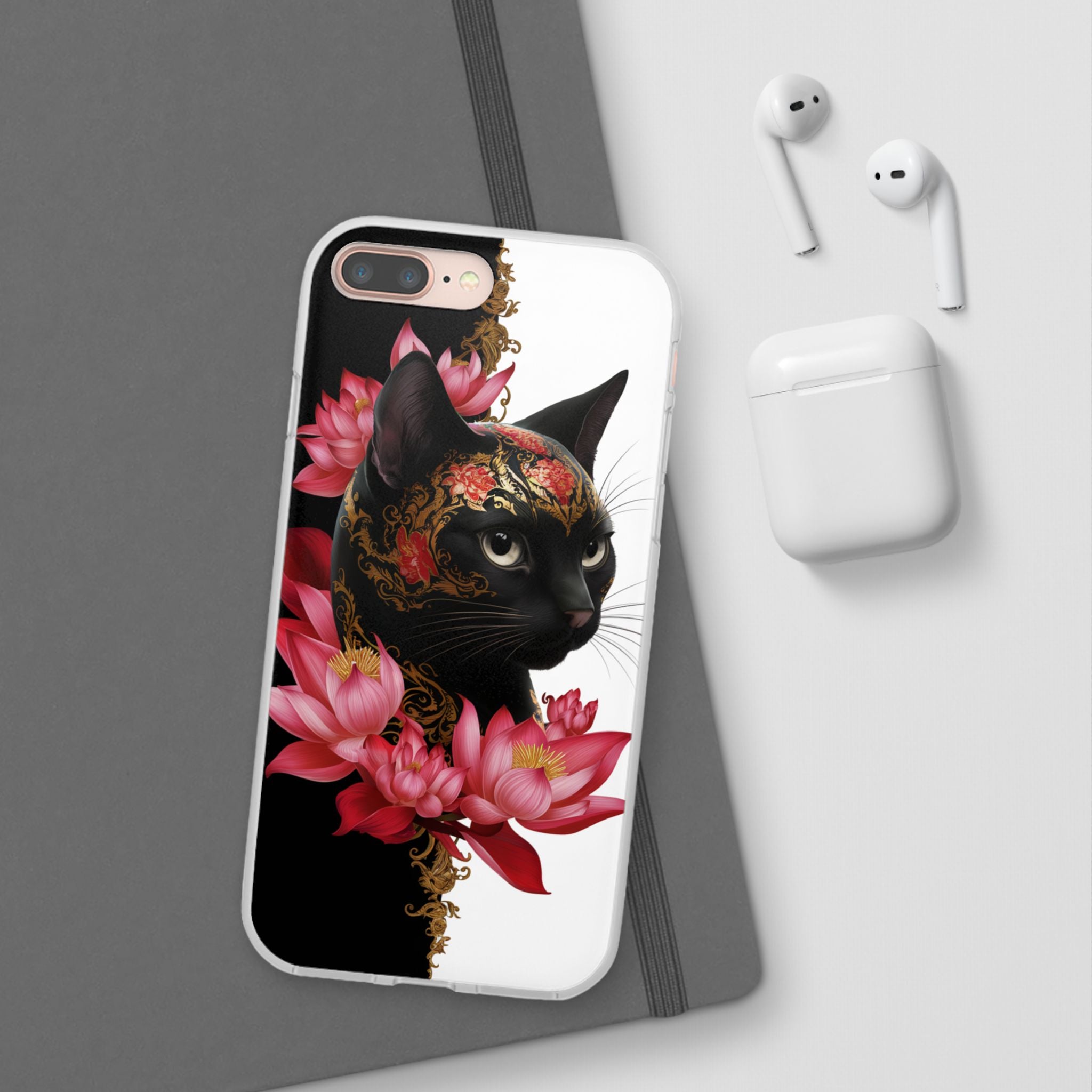 Yin & Yang Mystic Cat - Flexi Case Apple iPhone Case
