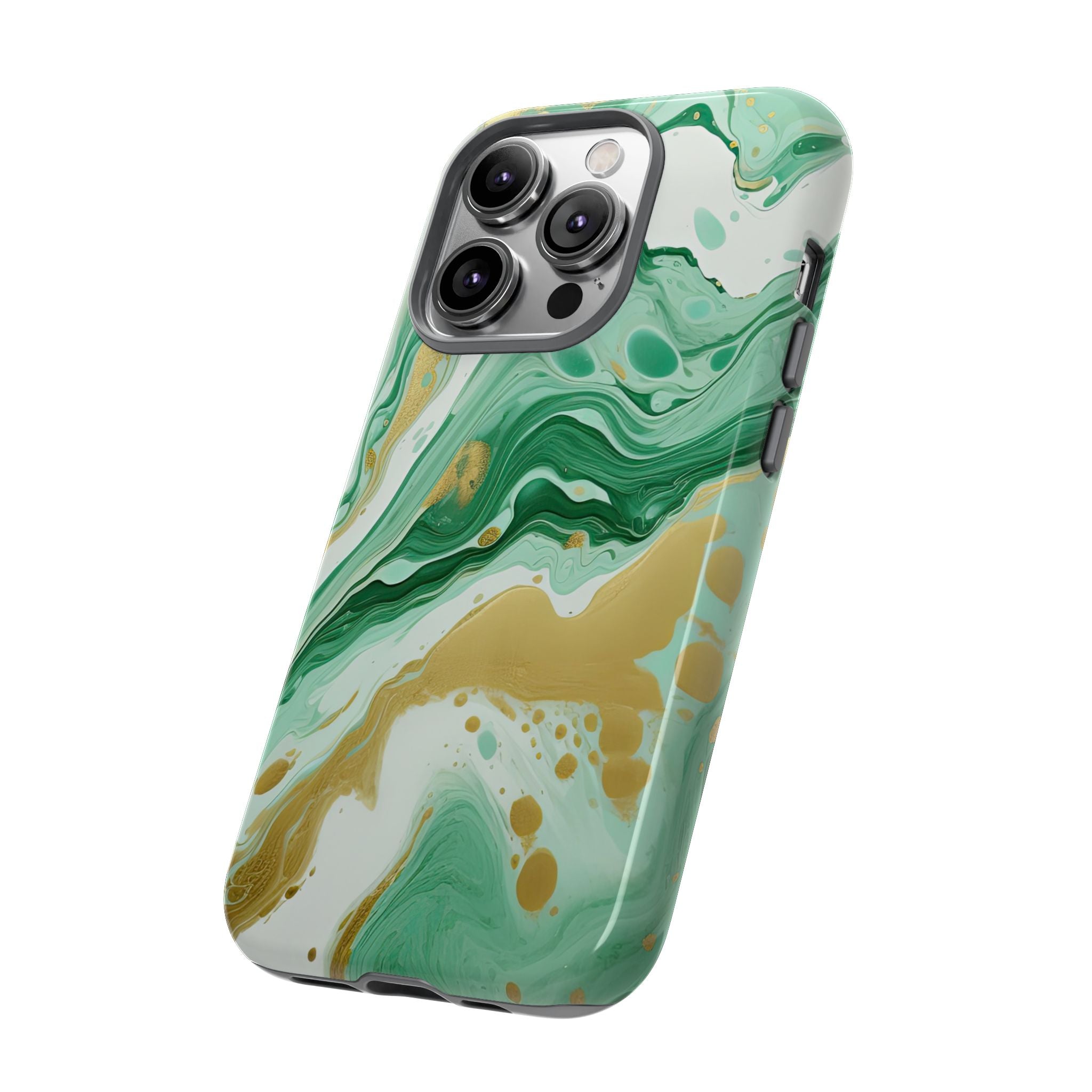 Emerald Gold Marble - Tough Guard Apple iPhone Case