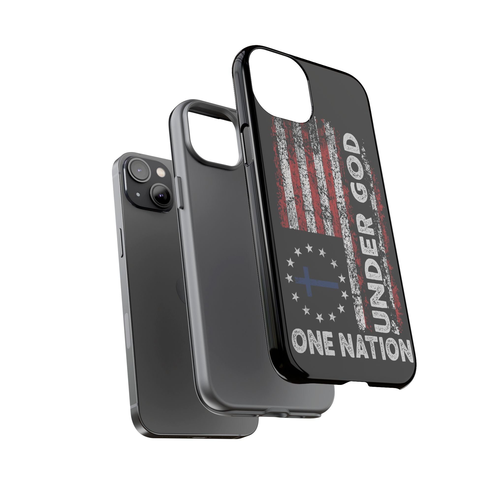 One Nation Under God American Flag - Tough Guard Apple iPhone Case