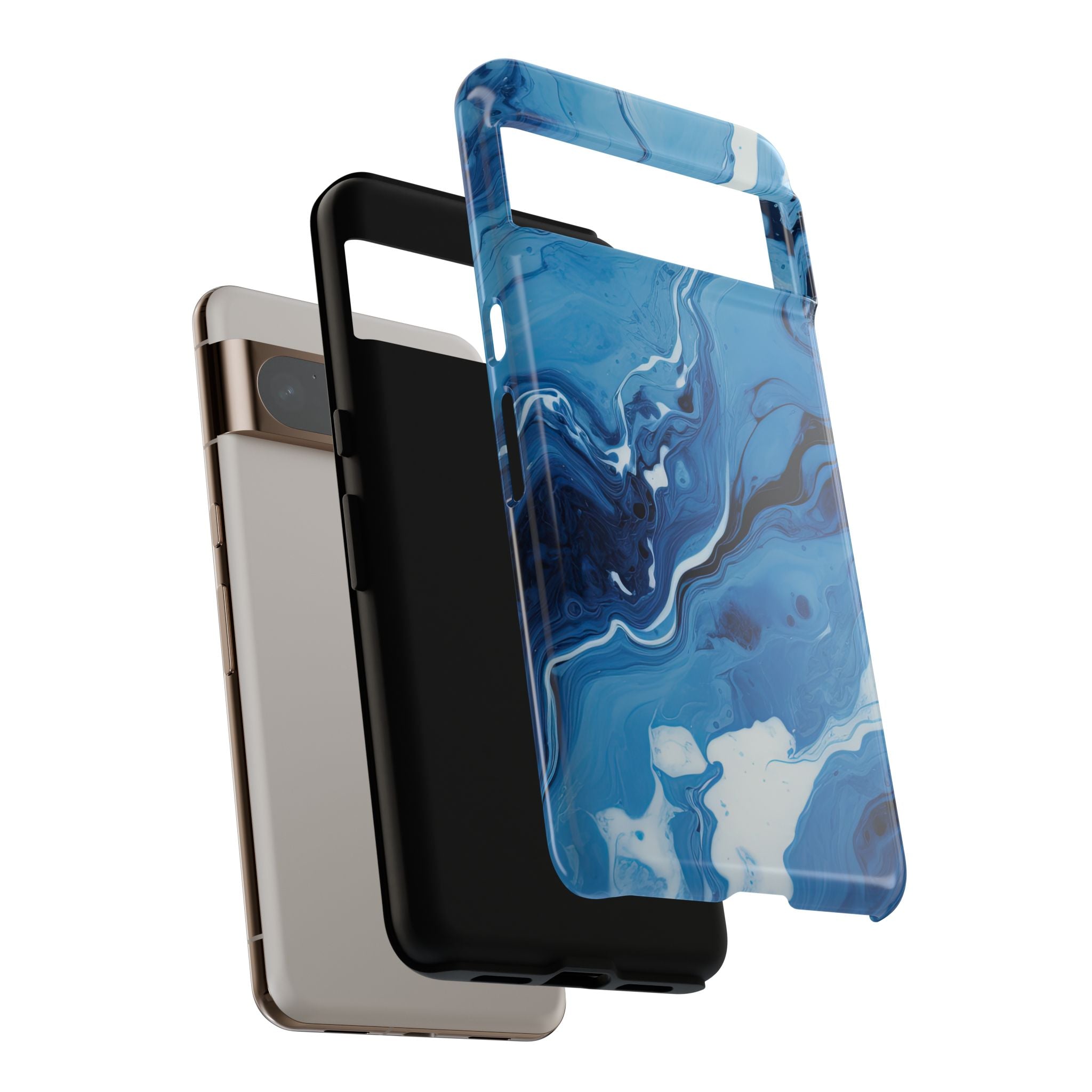 Blue Ocean Wave Marble - Tough Guard Google Pixel Case