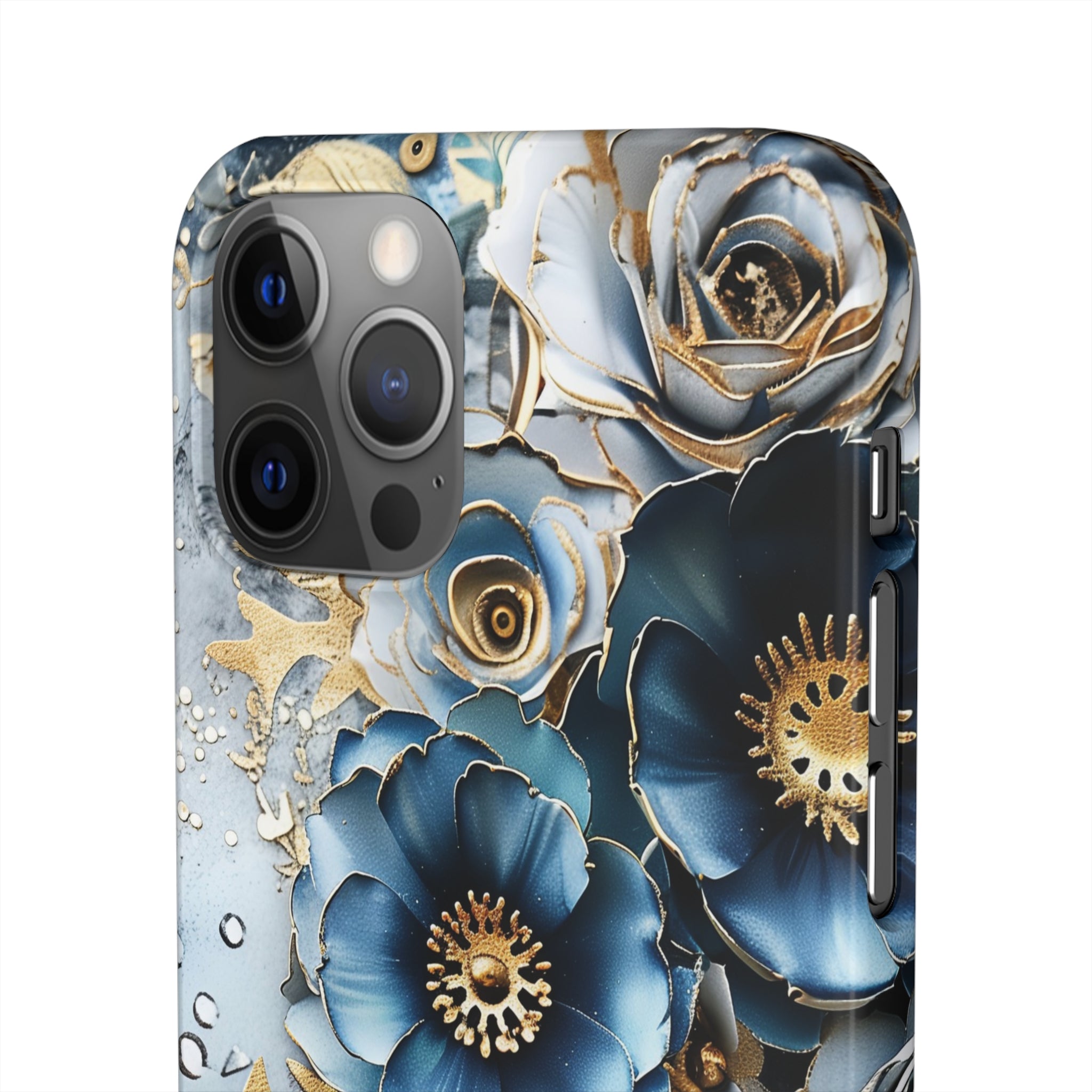 Blue Blooming Flowers Snap Case - Apple iPhone Case