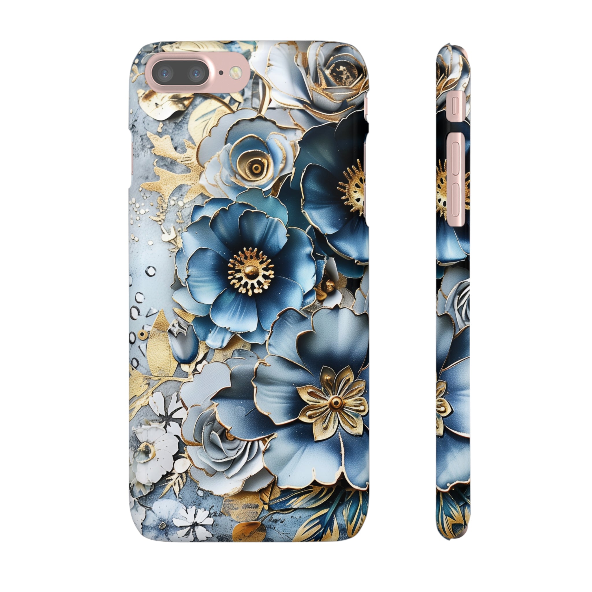 Blue Blooming Flowers Snap Case - Apple iPhone Case