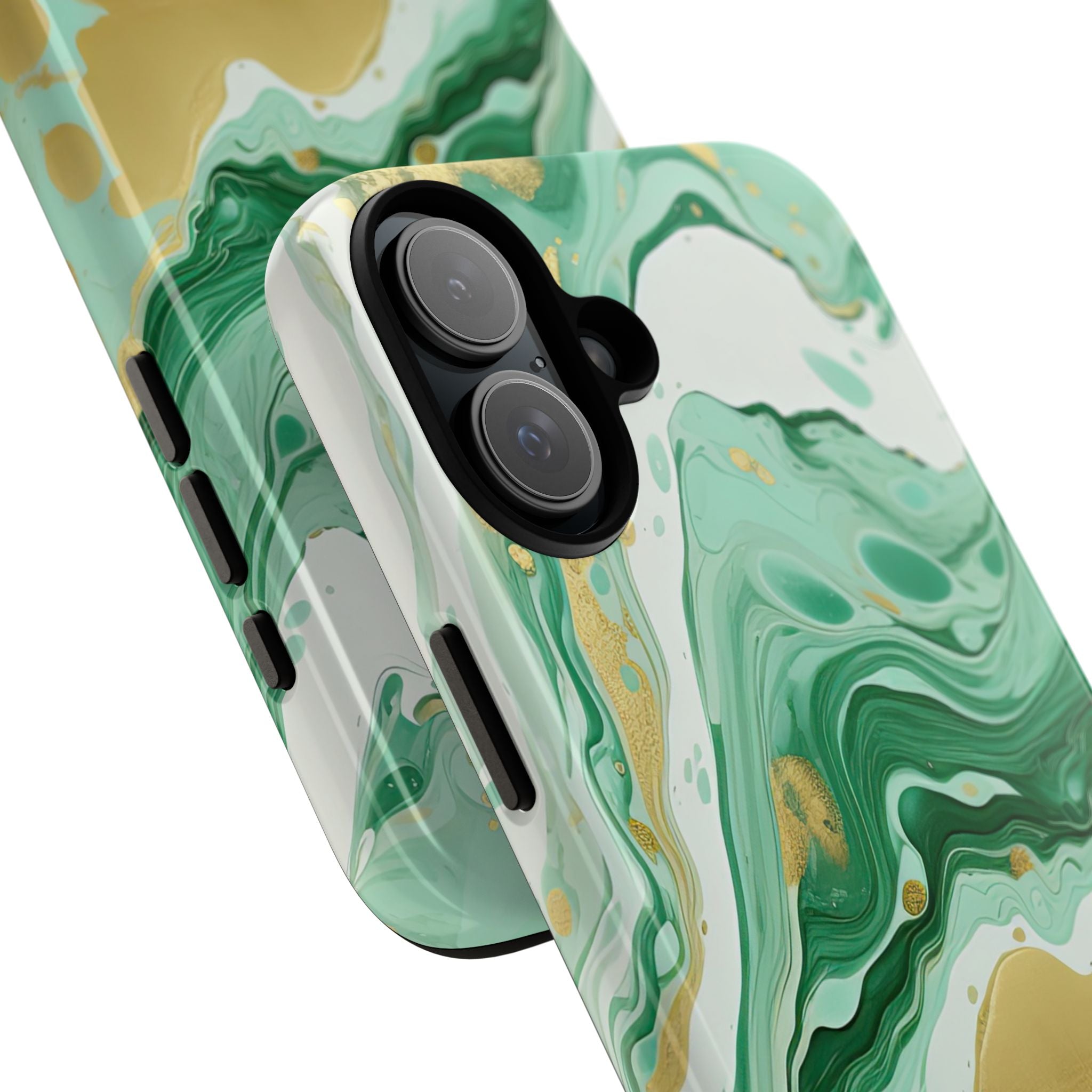 Emerald Gold Marble - Tough Guard Apple iPhone Case