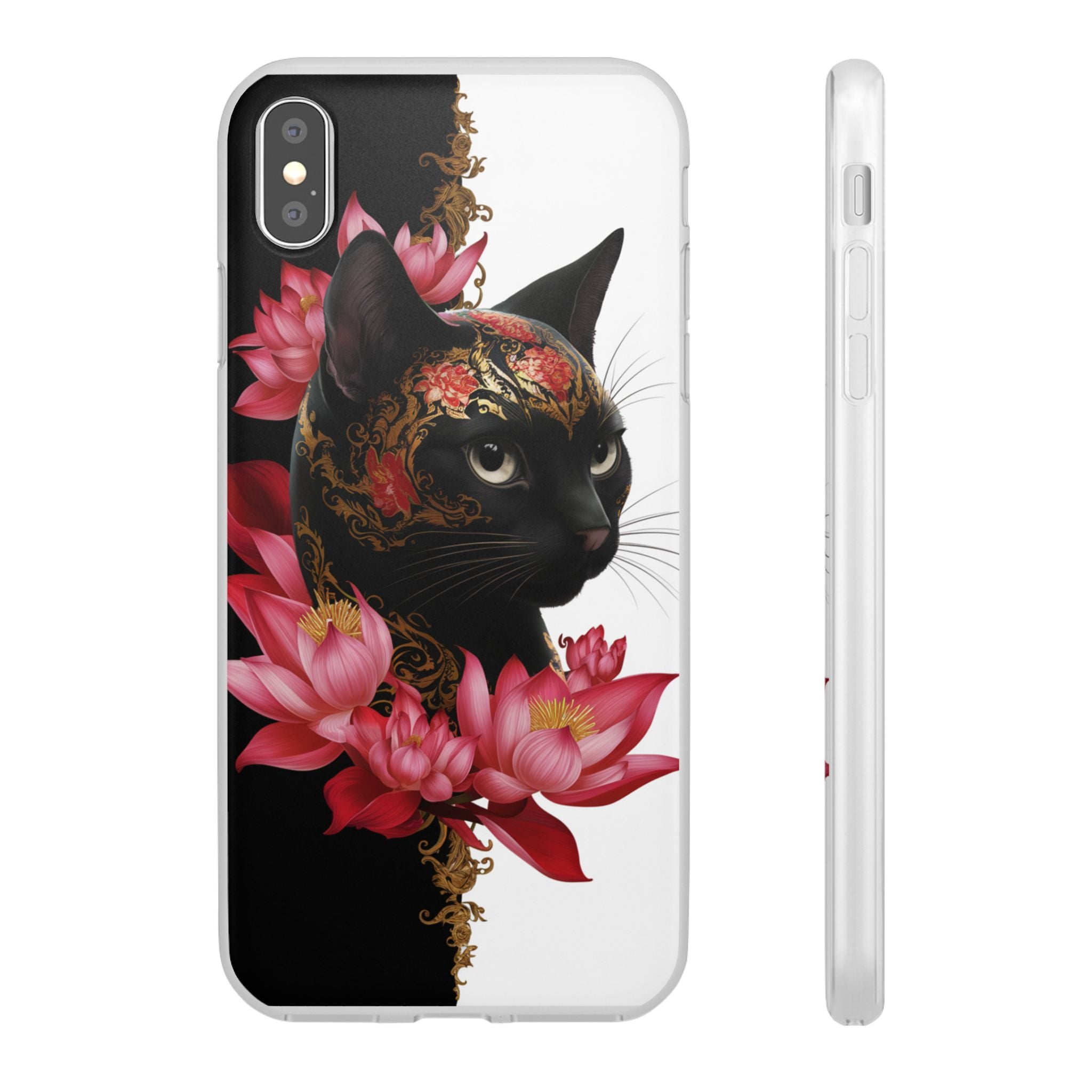 Yin & Yang Mystic Cat - Flexi Case Apple iPhone Case