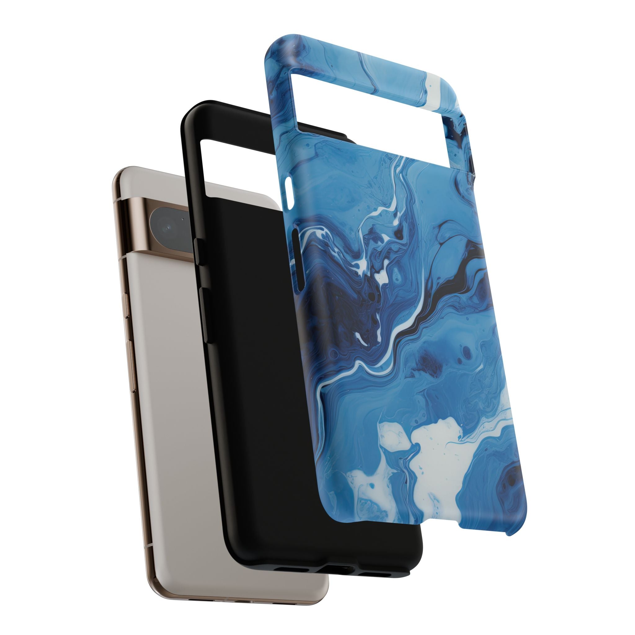 Blue Ocean Wave Marble - Tough Guard Google Pixel Case