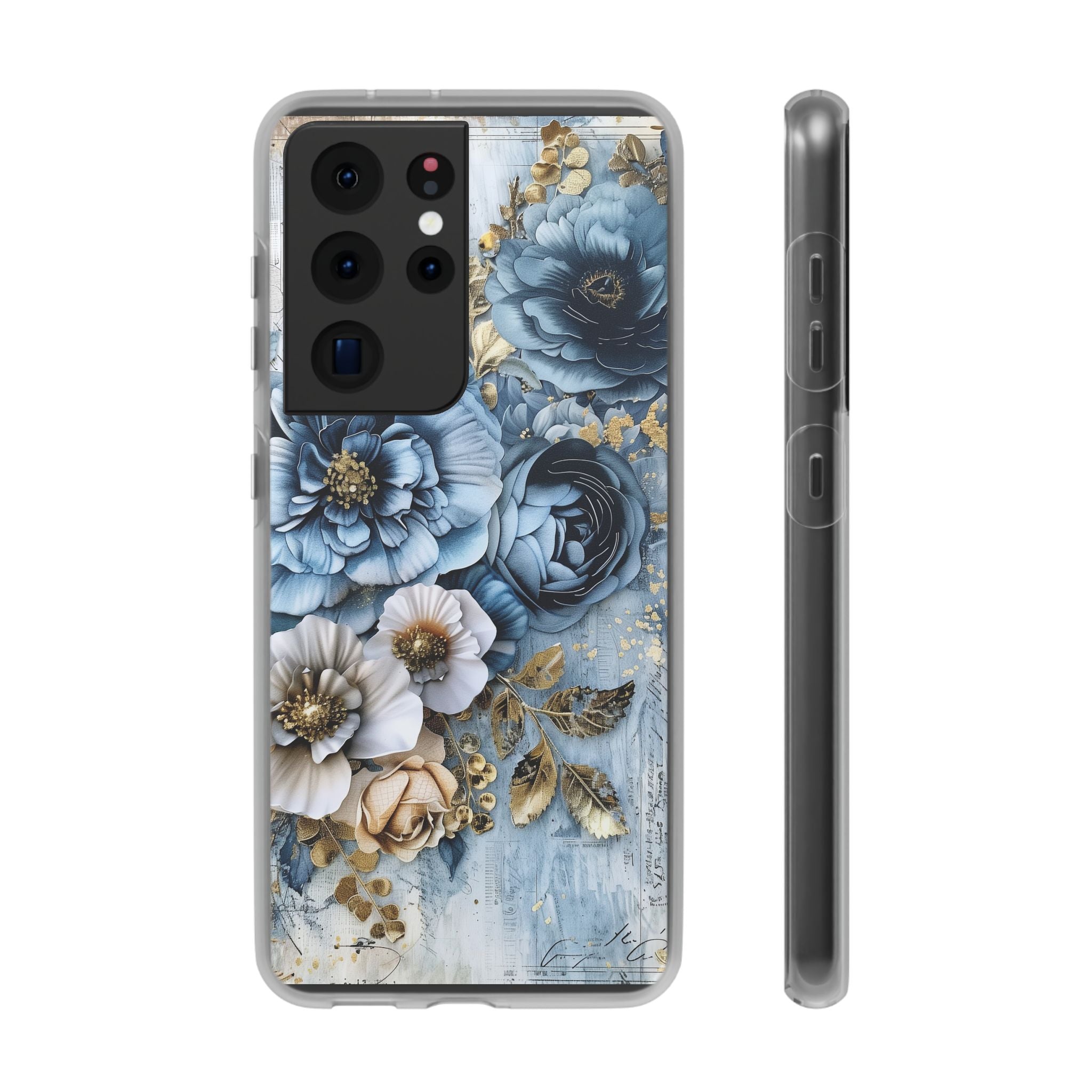 Blooming Blue Floral Bouquet Flexi Case - Samsung Galaxy Case