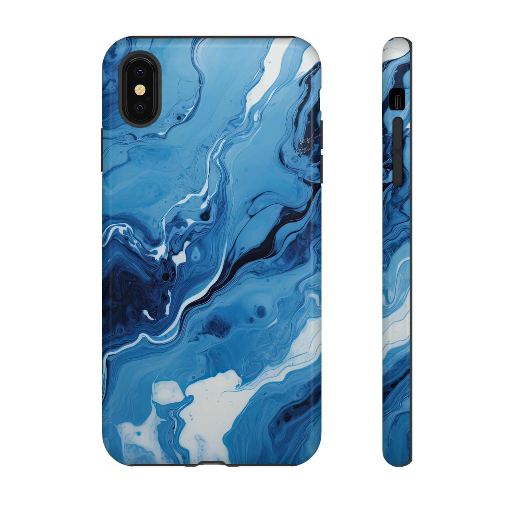 Blue Ocean Wave Marble - Tough Guard Apple iPhone Case