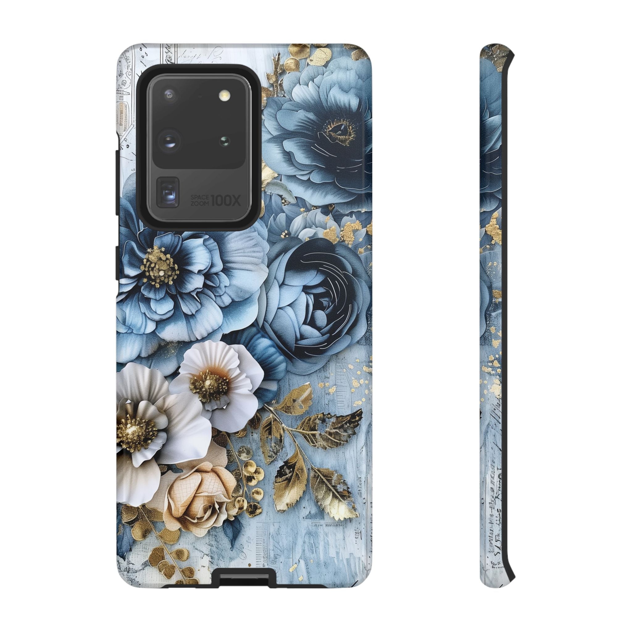Blooming Blue Floral Bouquet - Tough Guard Samsung Galaxy Case