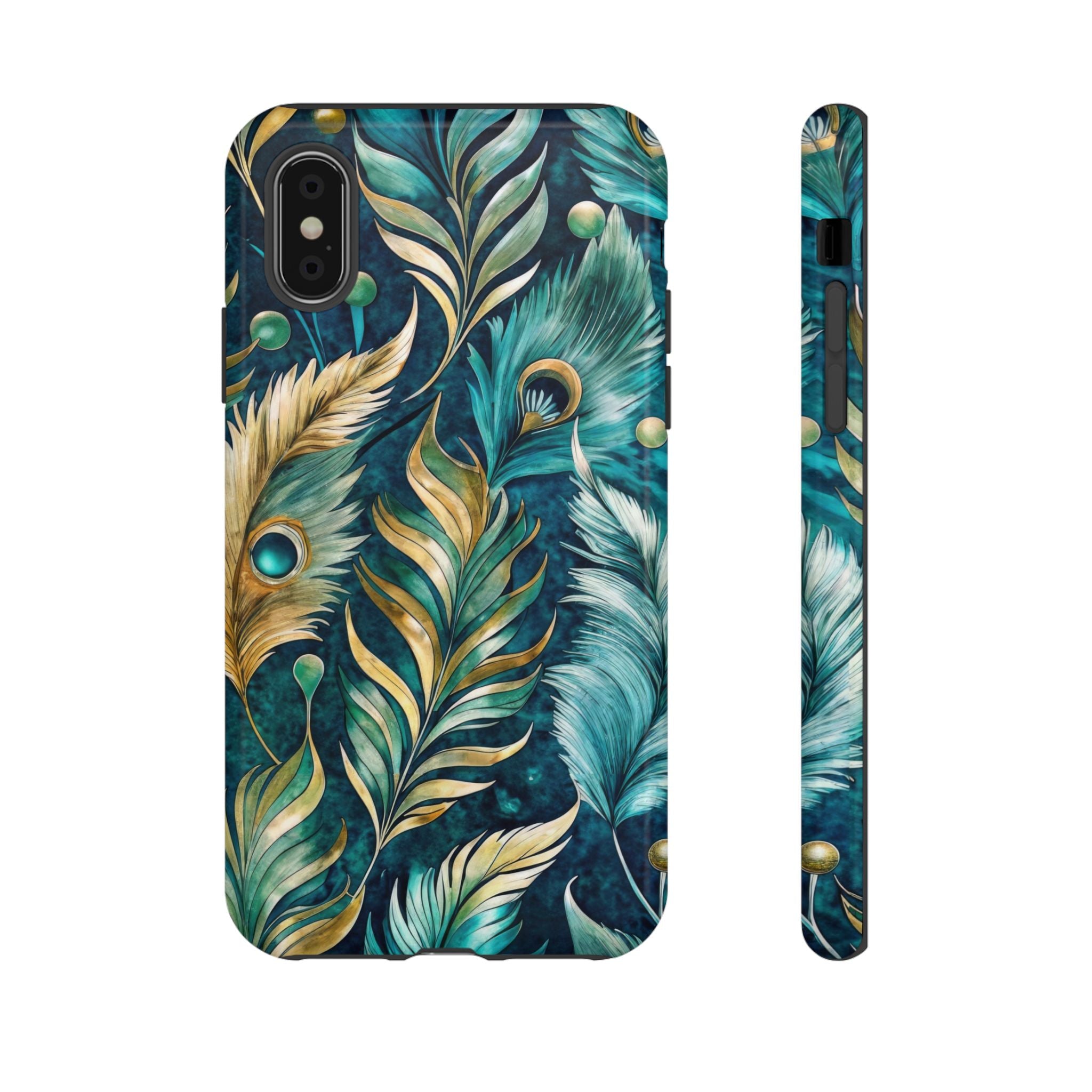 Peacock Feathers - Tough Guard Apple iPhone Case
