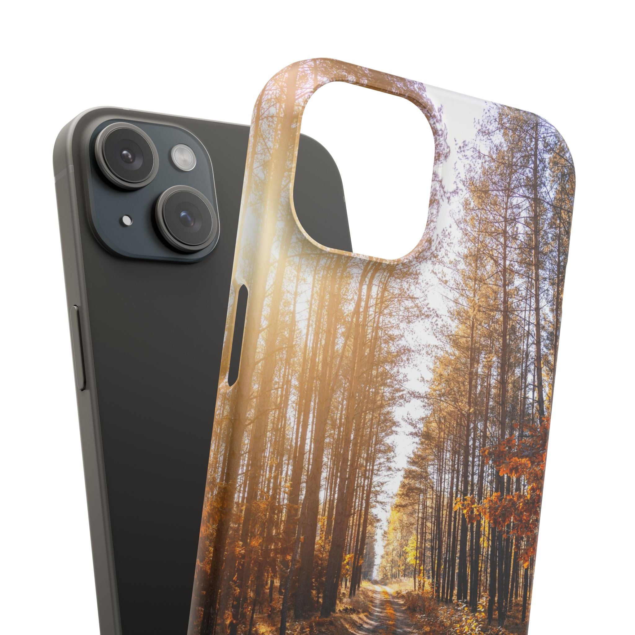 Autumn Forest Way - Slim Guard Apple iPhone Case