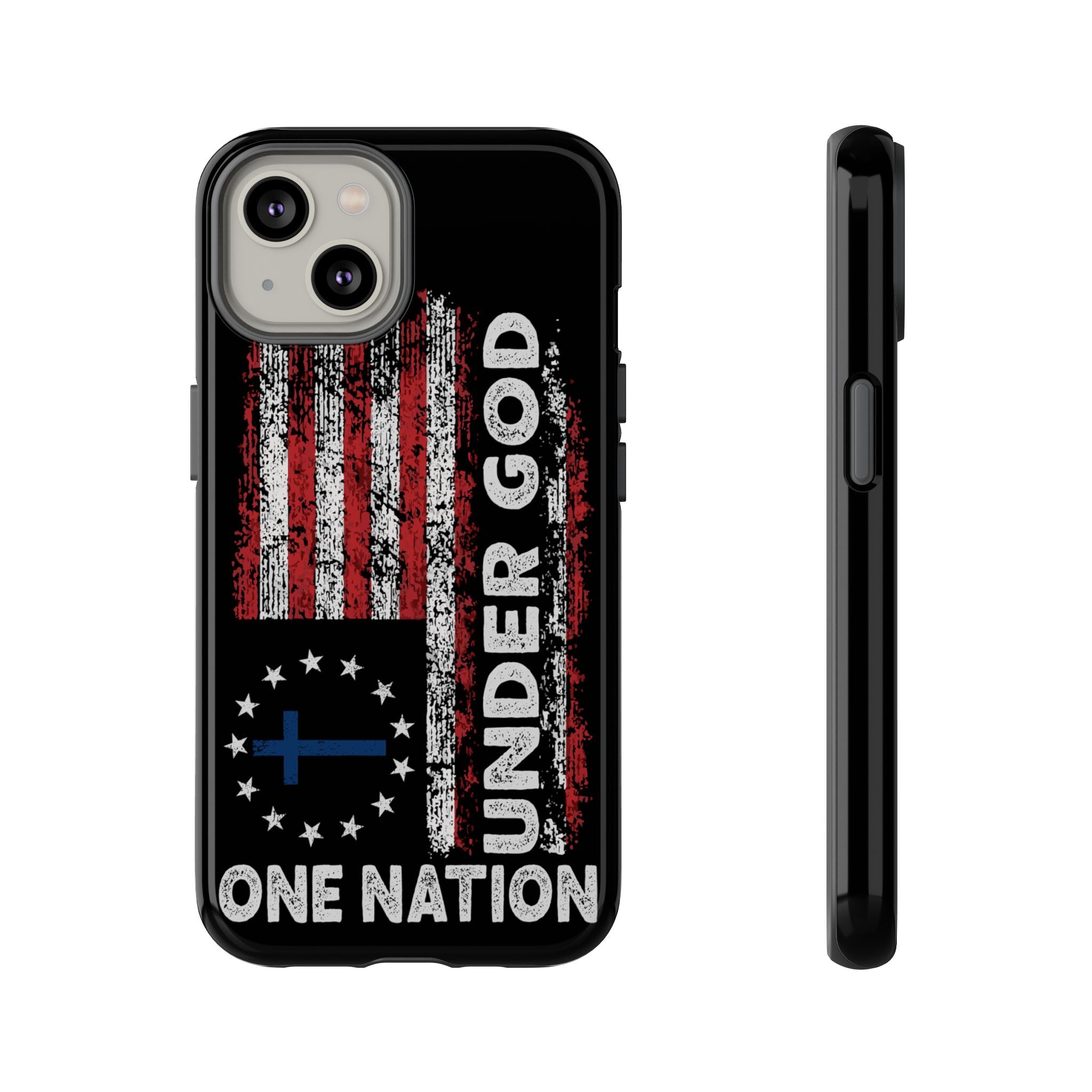 One Nation Under God American Flag - Tough Guard Apple iPhone Case