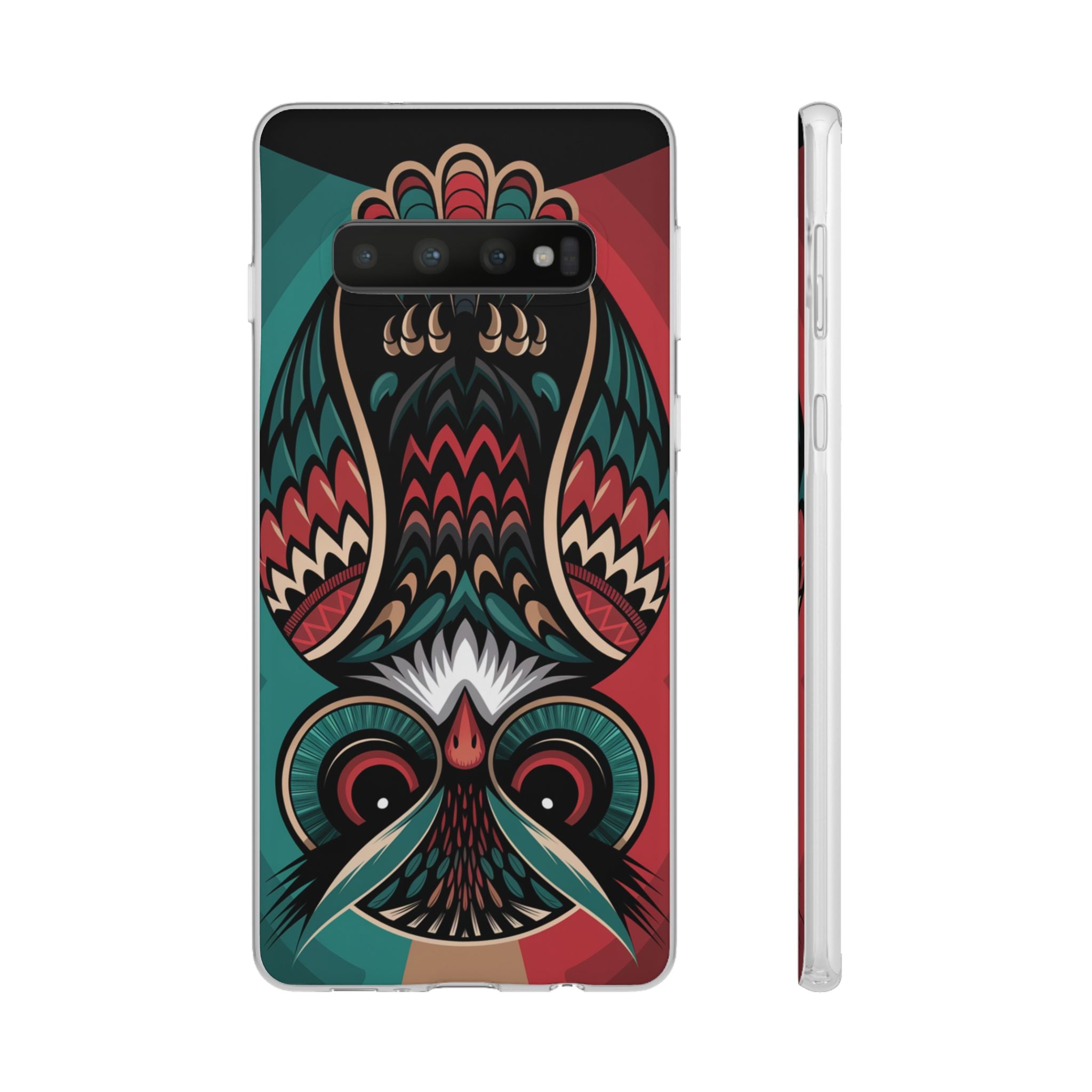 Majestic Haida Native American Owl - Flexi Case Samsung Galaxy Case
