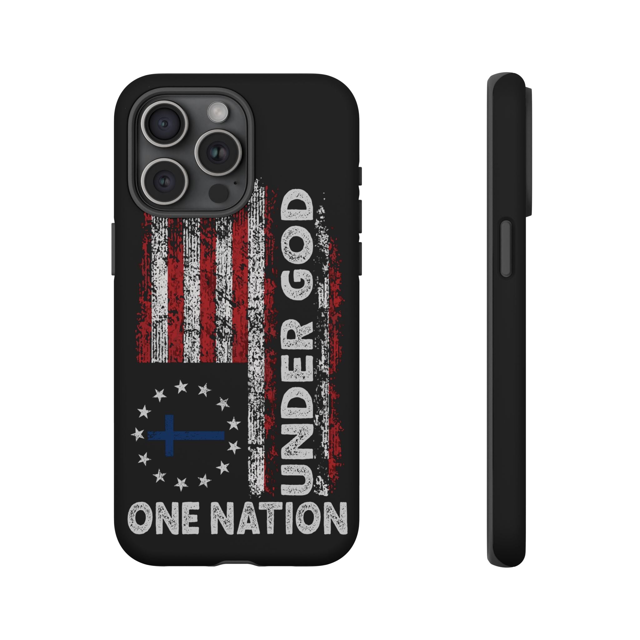 One Nation Under God American Flag - Tough Guard Apple iPhone Case