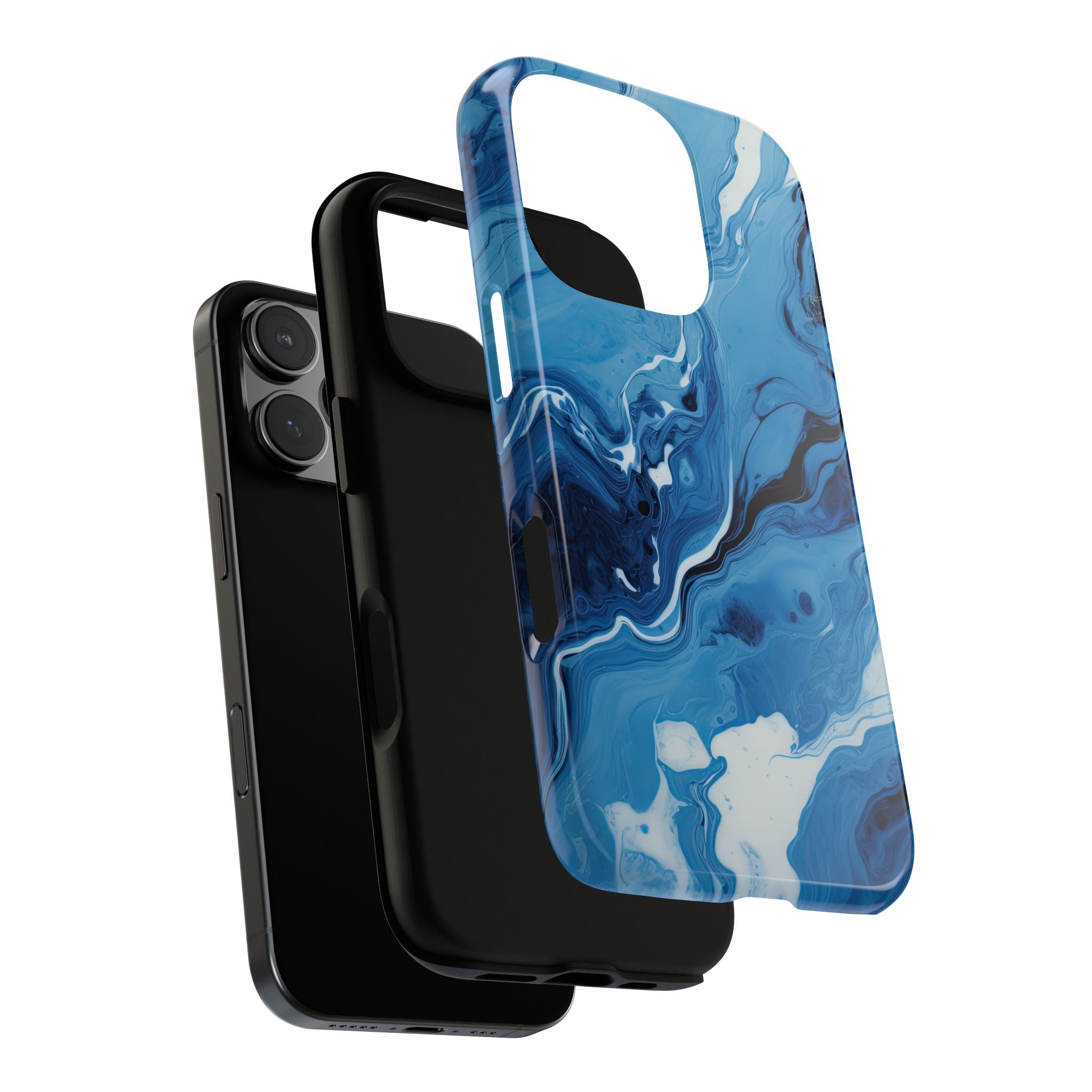 Blue Ocean Wave Marble - Tough Guard Apple iPhone Case