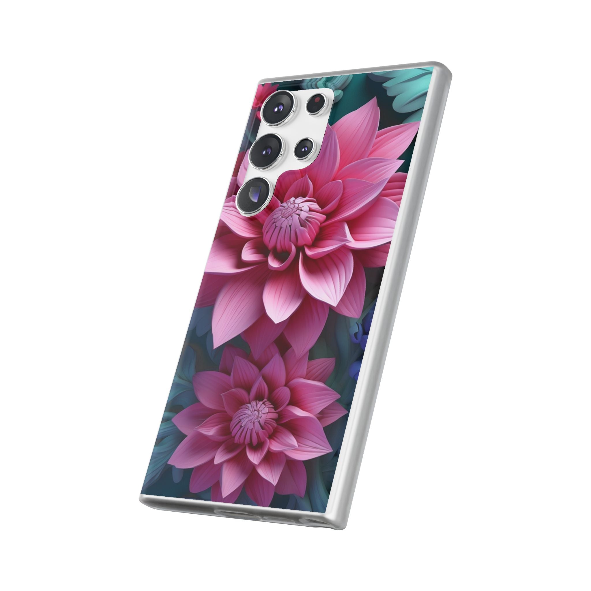 Tropical Pink Flower Flexi Case - Samsung Galaxy Case