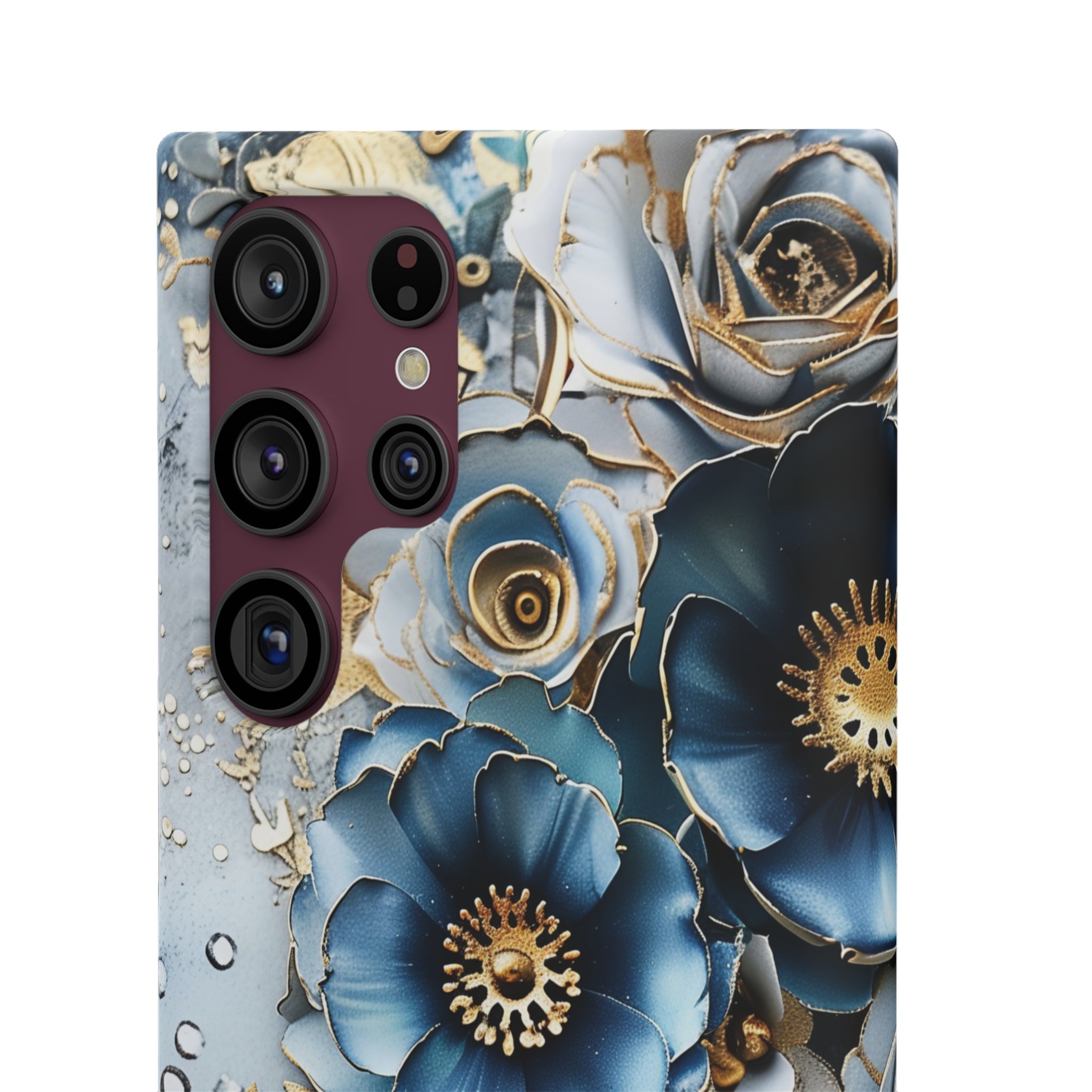 Blue Blooming Flowers Snap Case - Samsung Galaxy Case