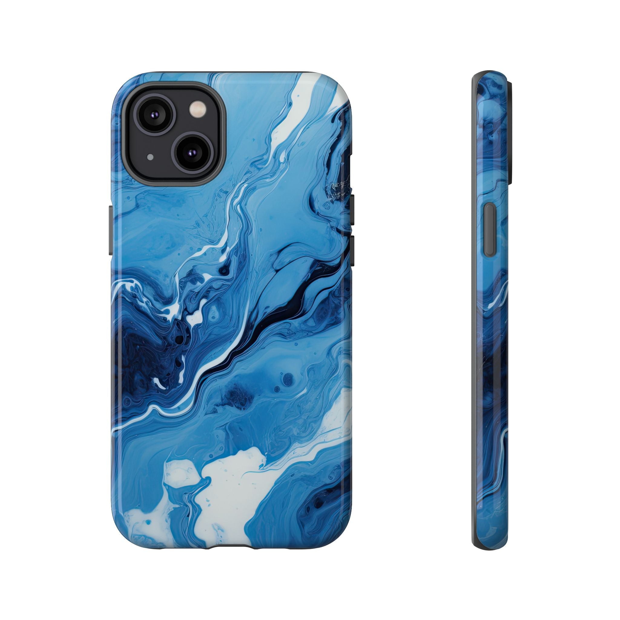 Blue Ocean Wave Marble - Tough Guard Apple iPhone Case