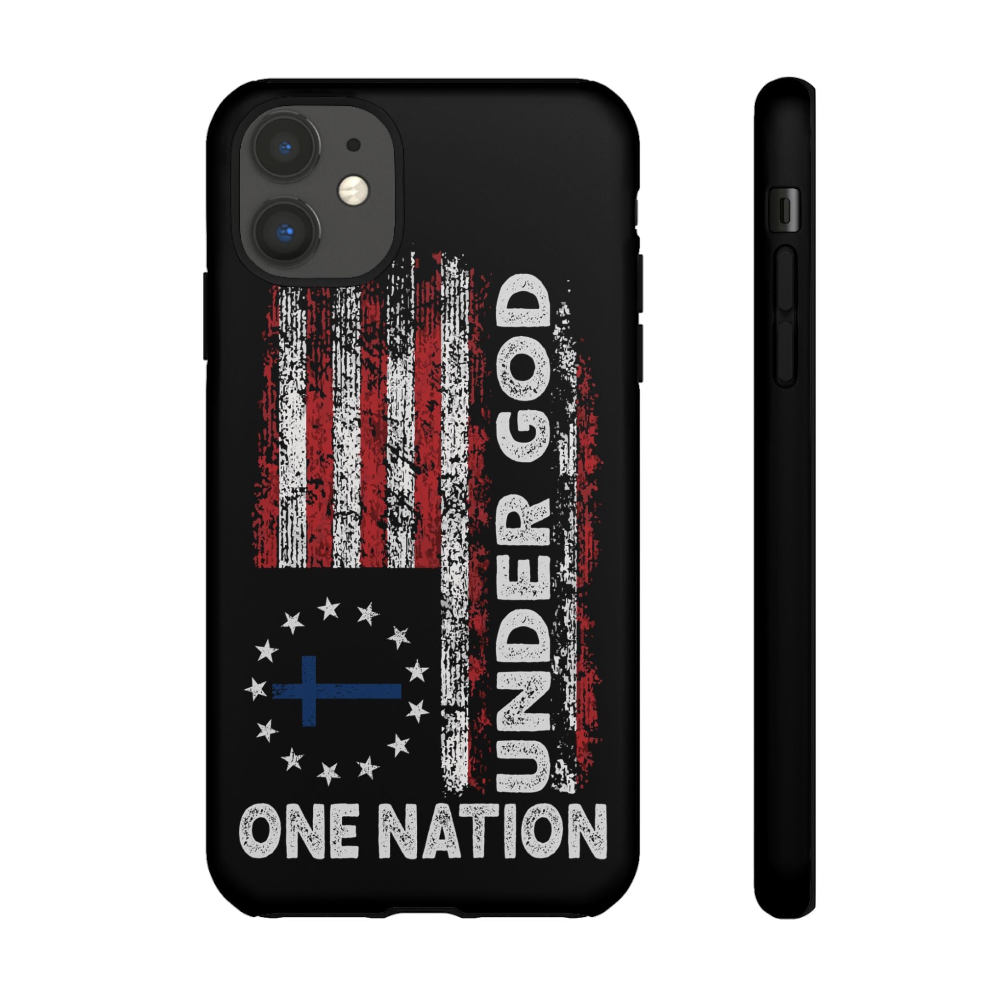One Nation Under God American Flag - Tough Guard Apple iPhone Case