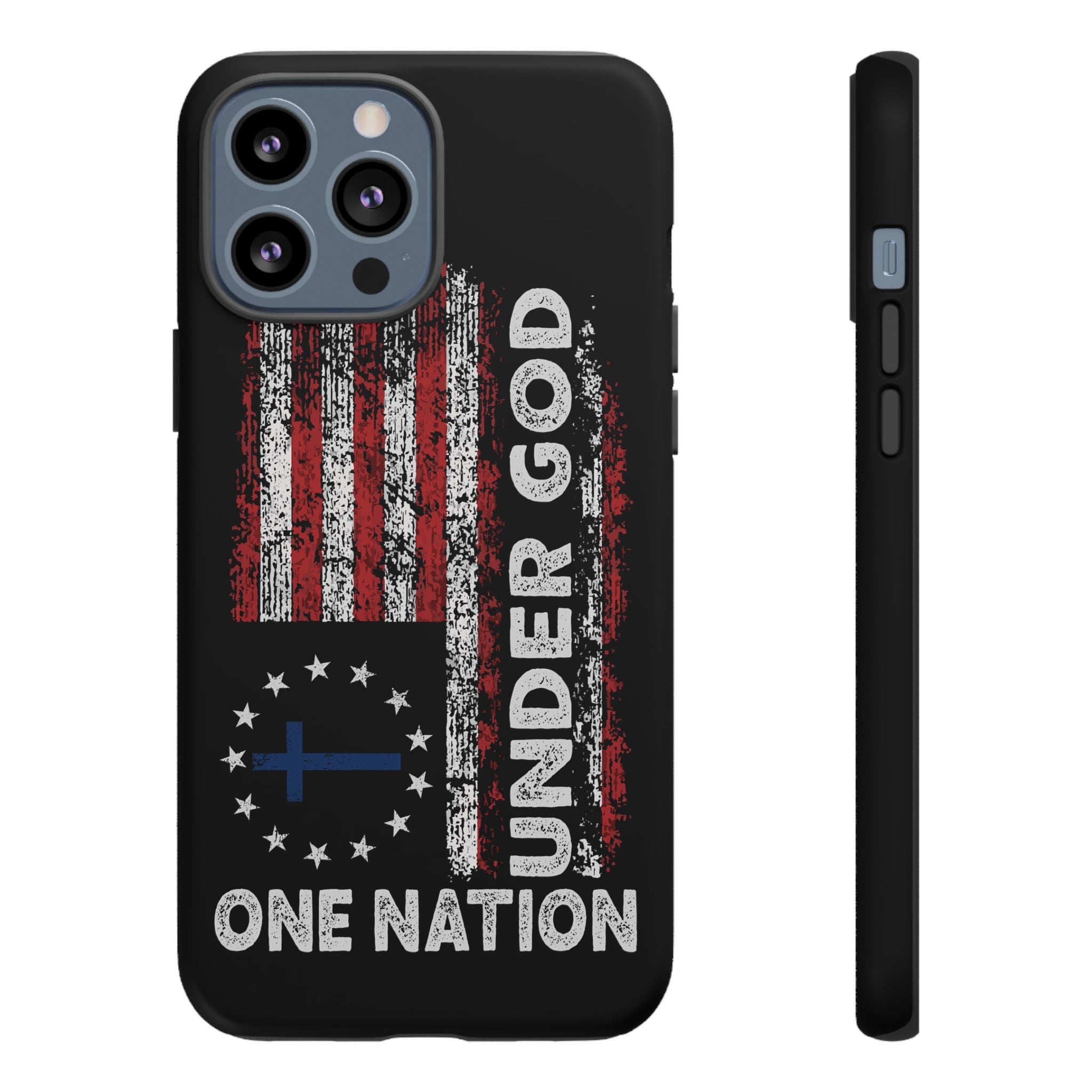 One Nation Under God American Flag - Tough Guard Apple iPhone Case