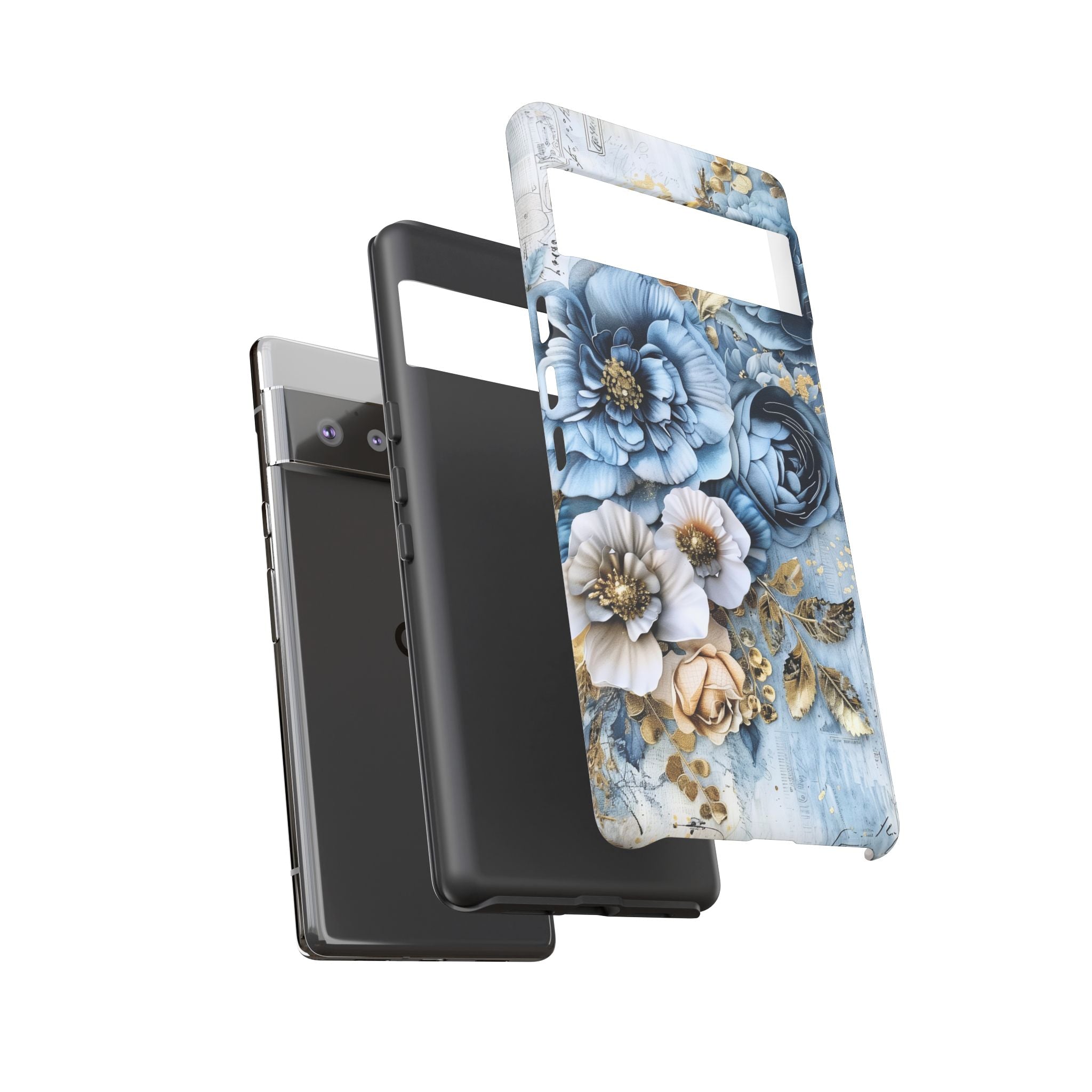 Blooming Blue Floral Bouquet - Tough Guard Google Pixel Case
