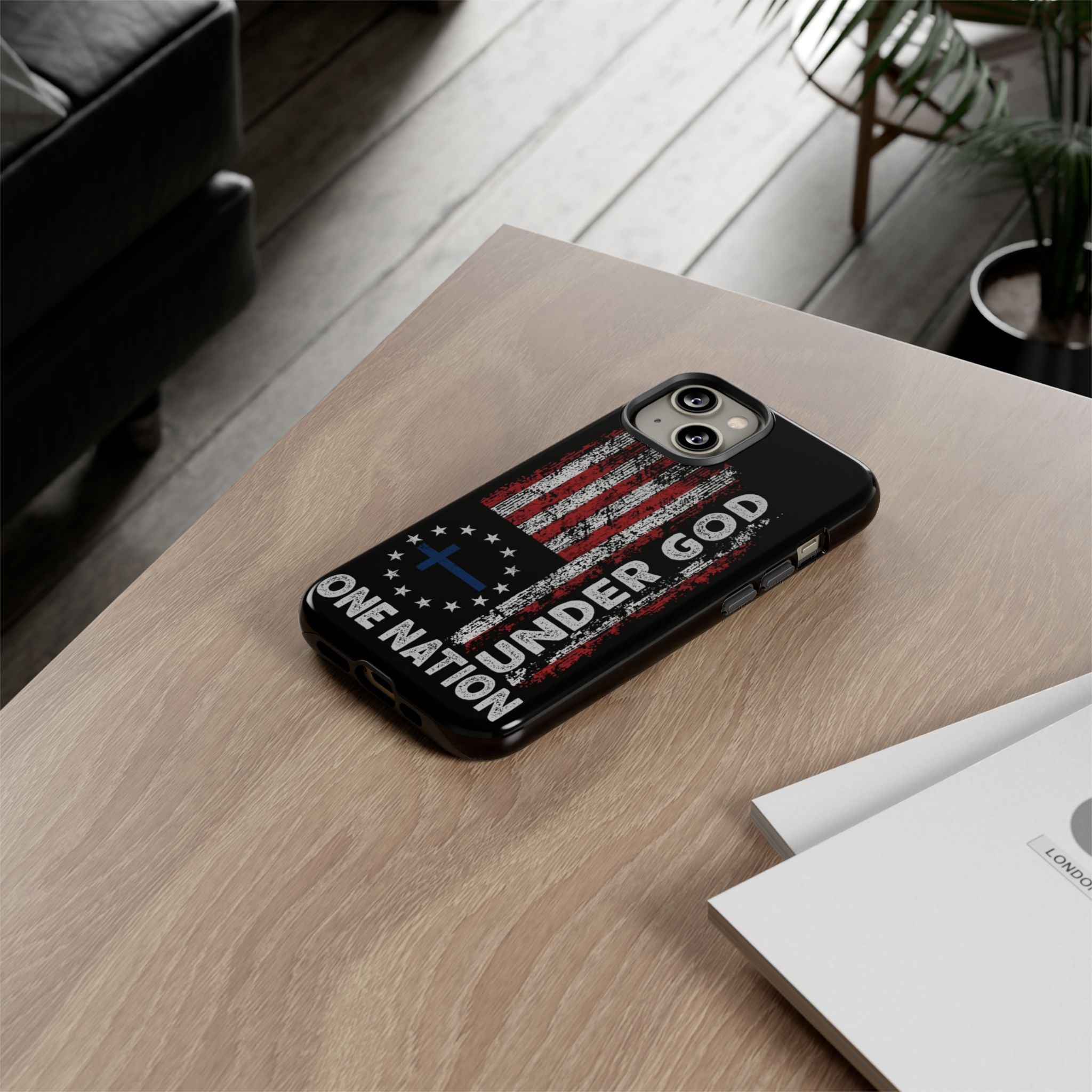 One Nation Under God American Flag - Tough Guard Apple iPhone Case