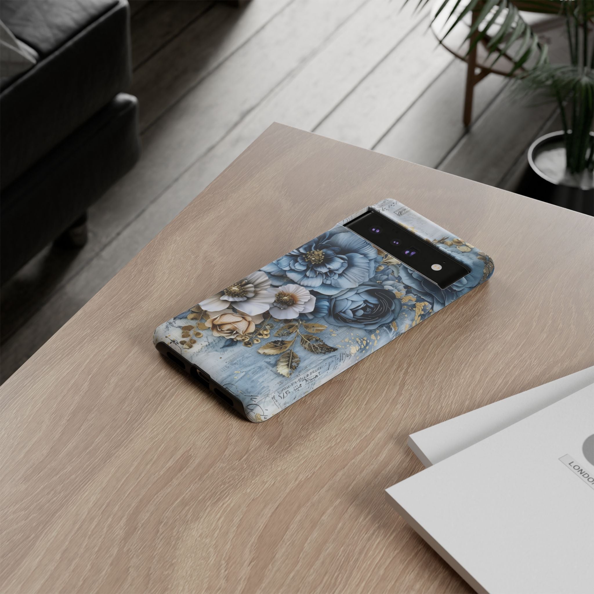 Blooming Blue Floral Bouquet - Tough Guard Google Pixel Case