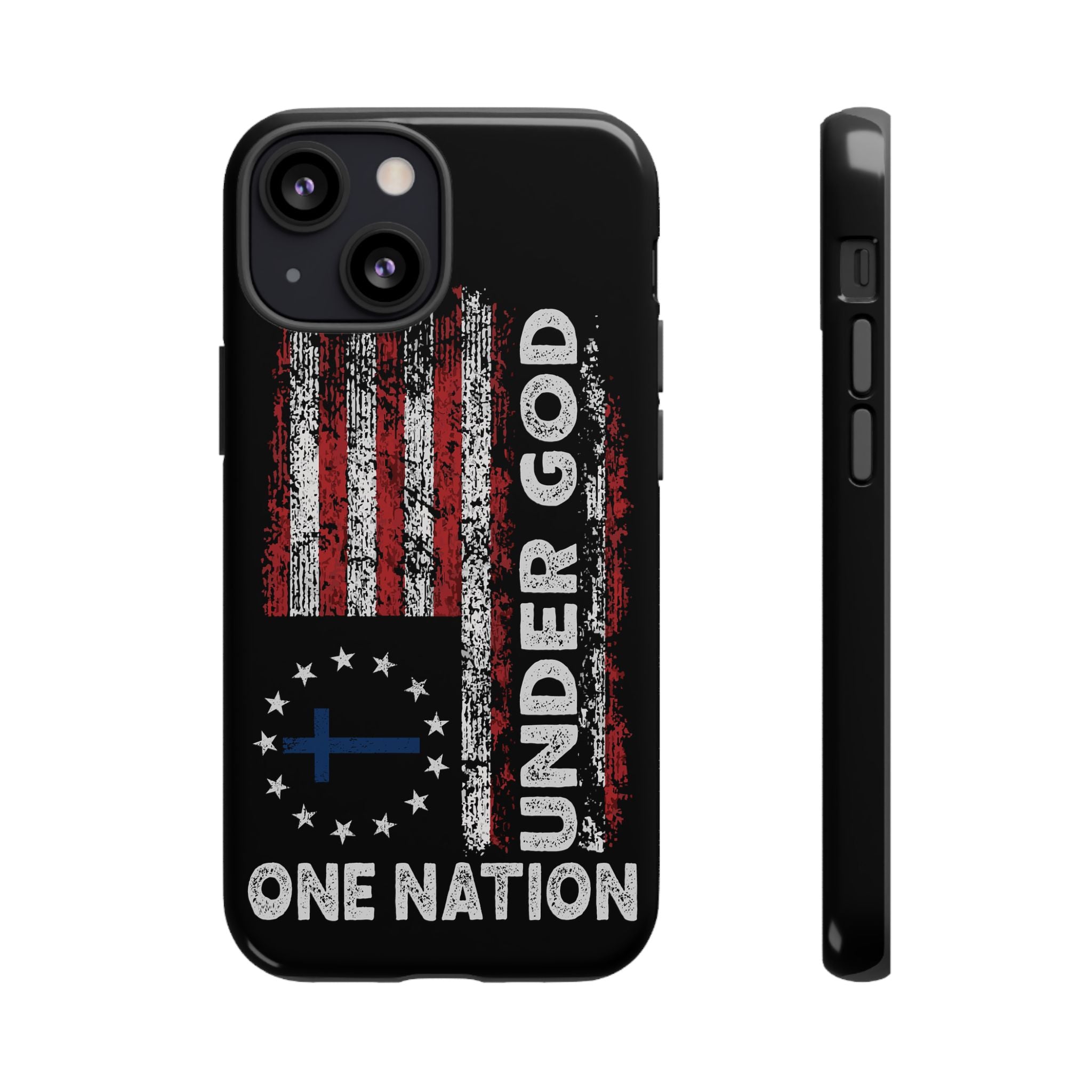 One Nation Under God American Flag - Tough Guard Apple iPhone Case