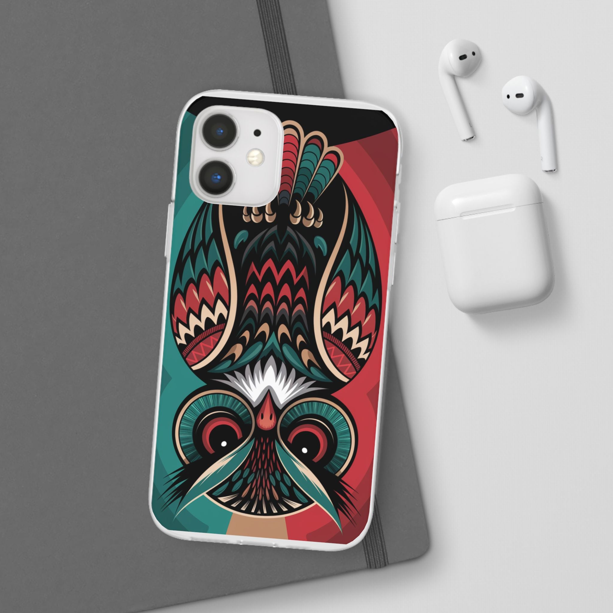 Majestic Haida Native American Owl - Flexi Case Apple iPhone Case