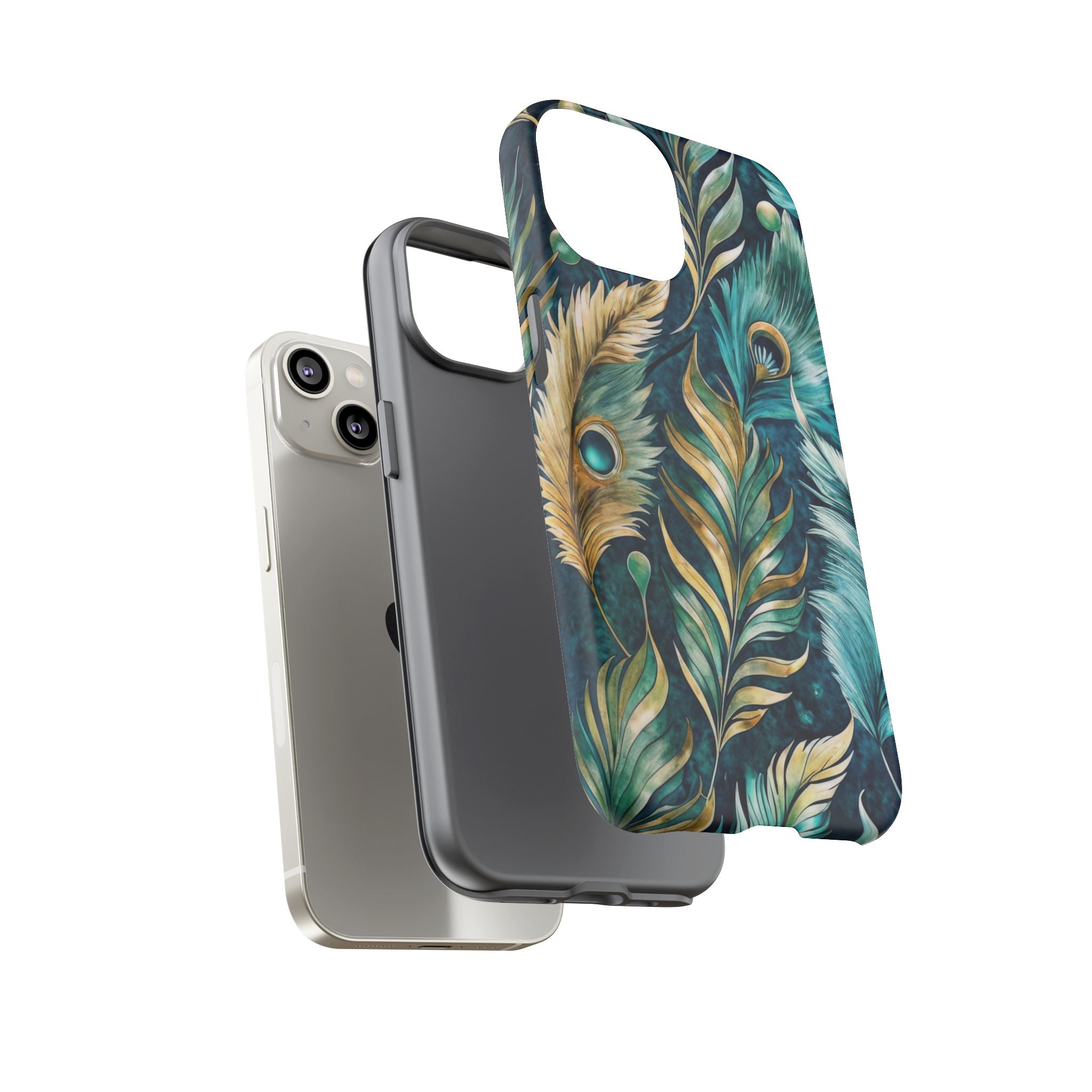 Peacock Feathers - Tough Guard Apple iPhone Case