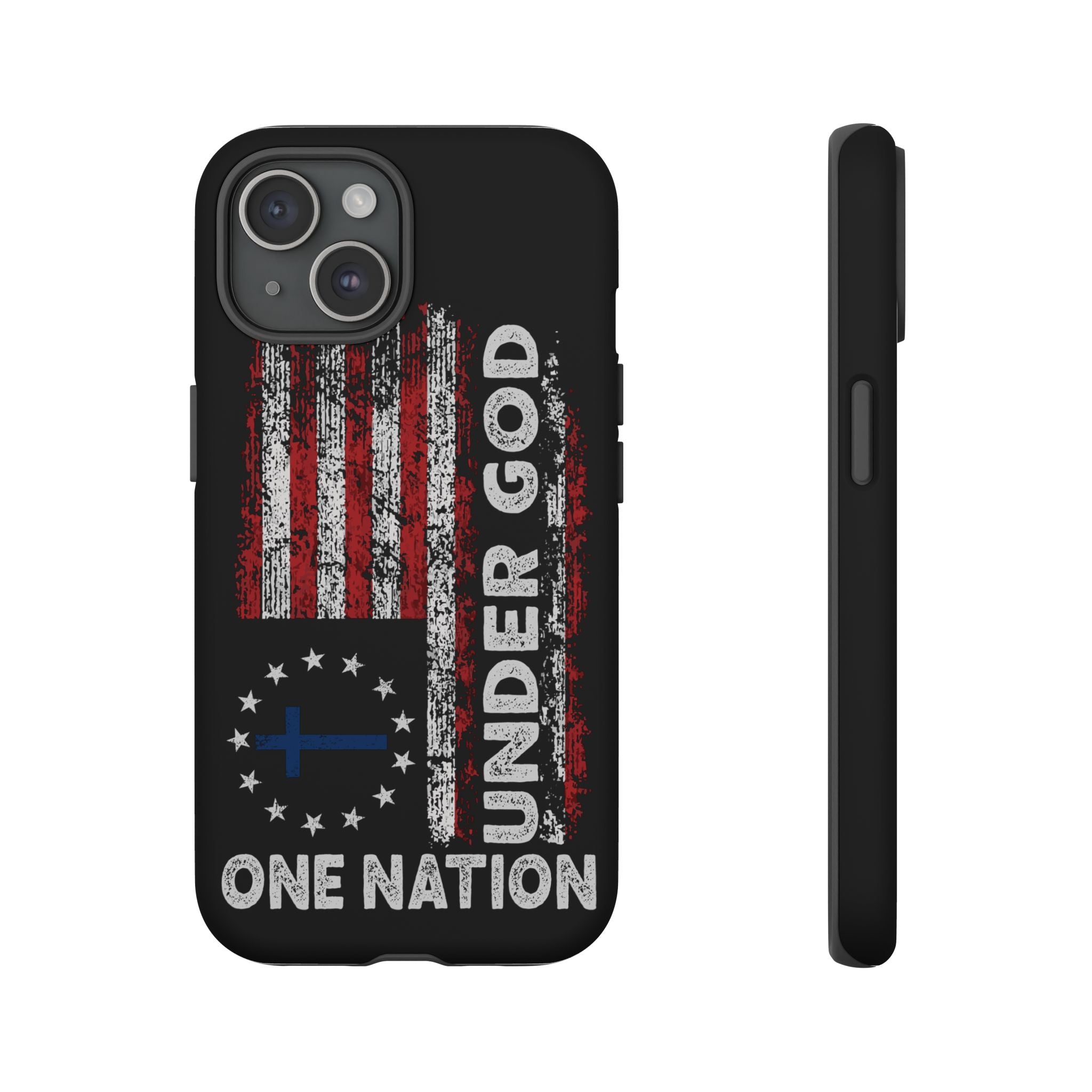 One Nation Under God American Flag - Tough Guard Apple iPhone Case