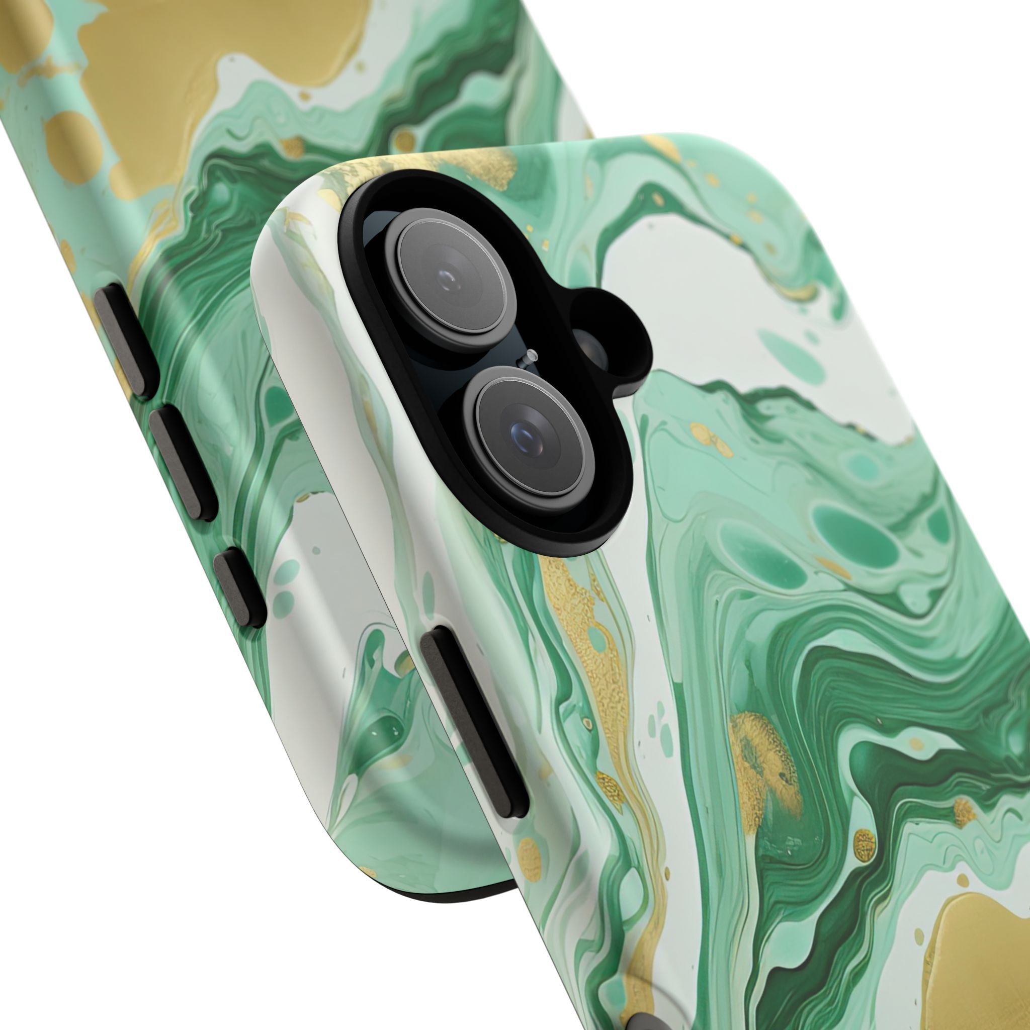 Emerald Gold Marble - Tough Guard Apple iPhone Case