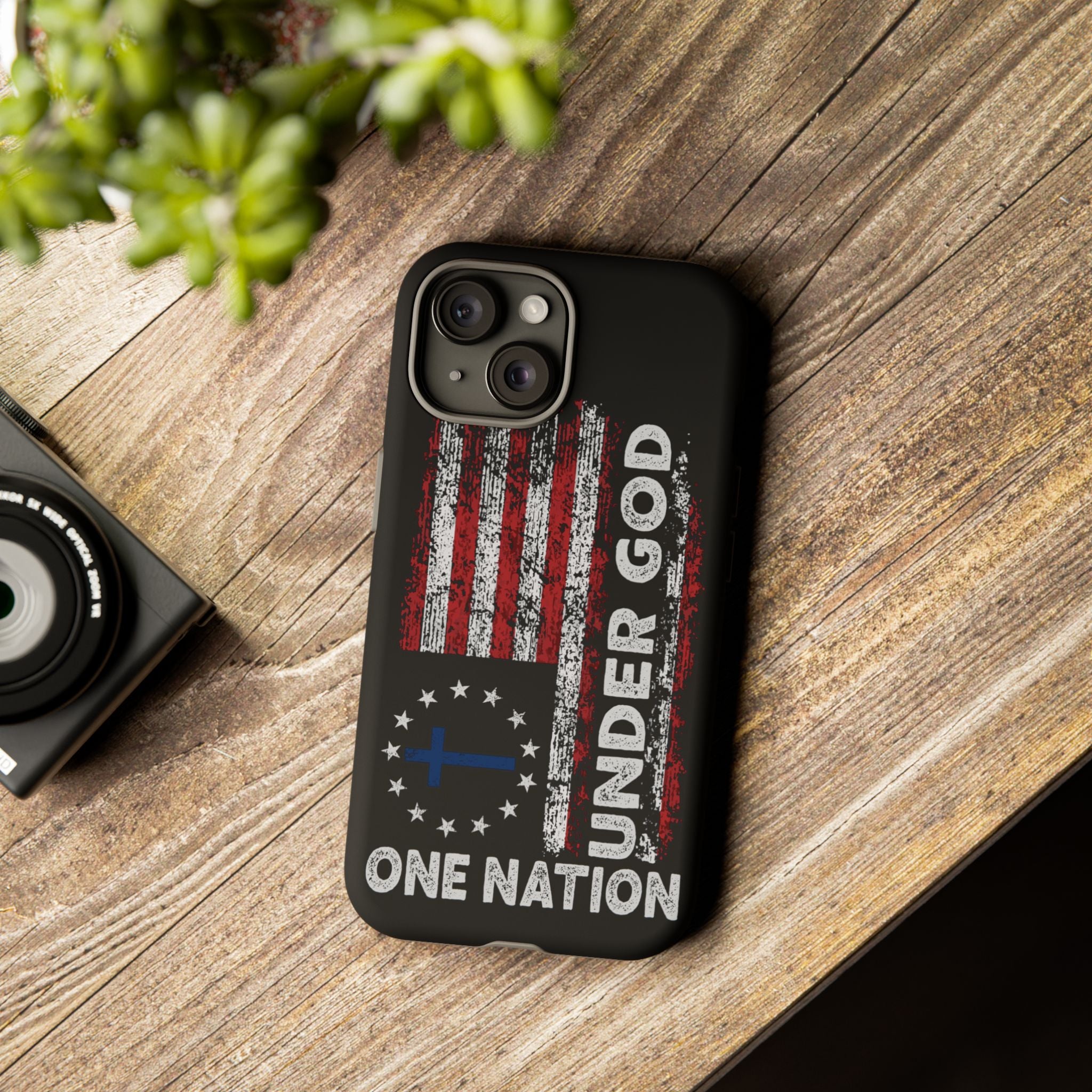 One Nation Under God American Flag - Tough Guard Apple iPhone Case