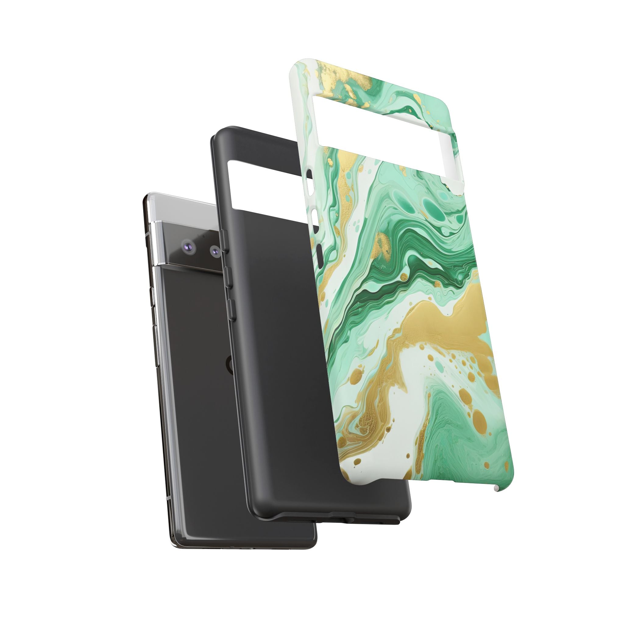 Emerald Gold Marble - Tough Guard Google Pixel Case