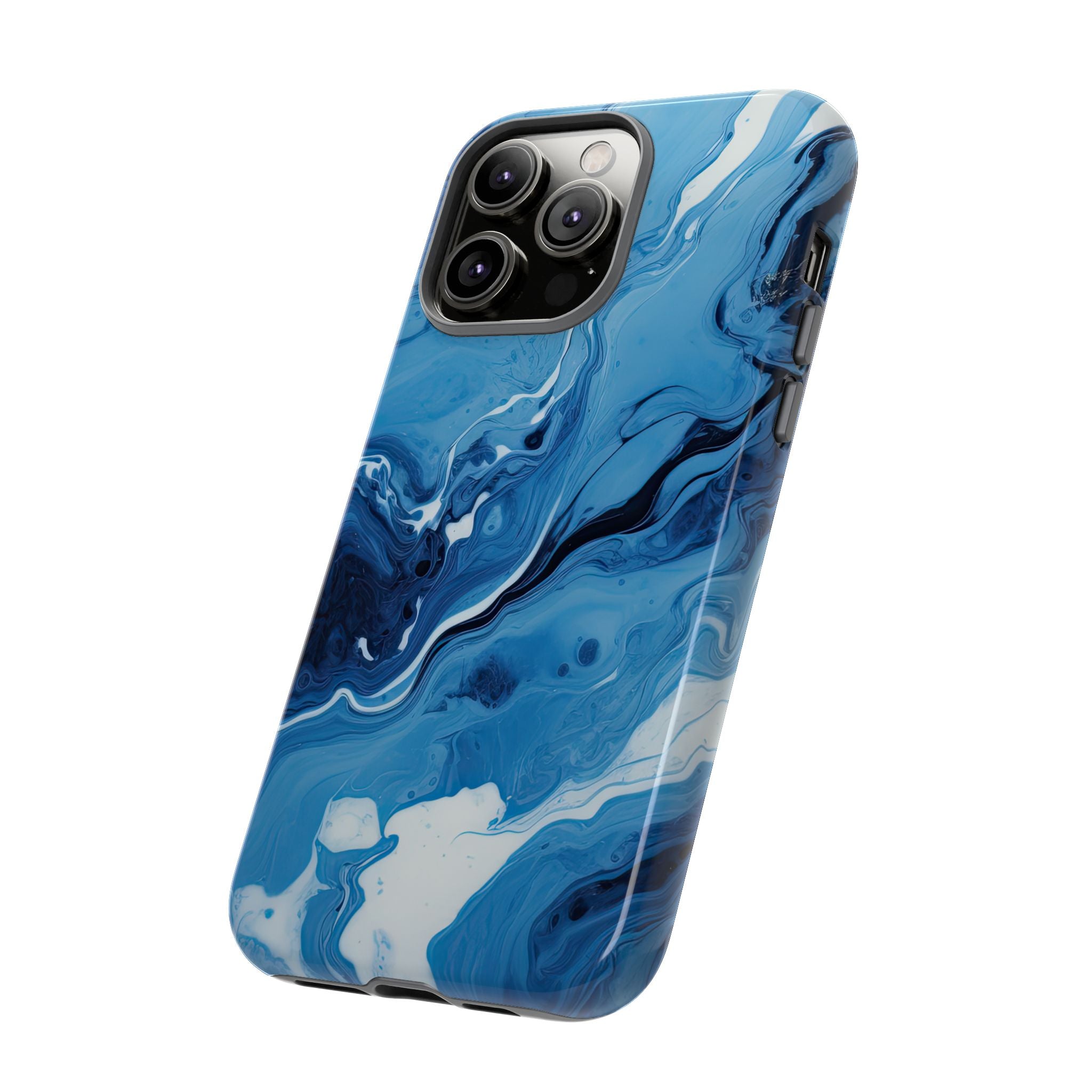 Blue Ocean Wave Marble - Tough Guard Apple iPhone Case