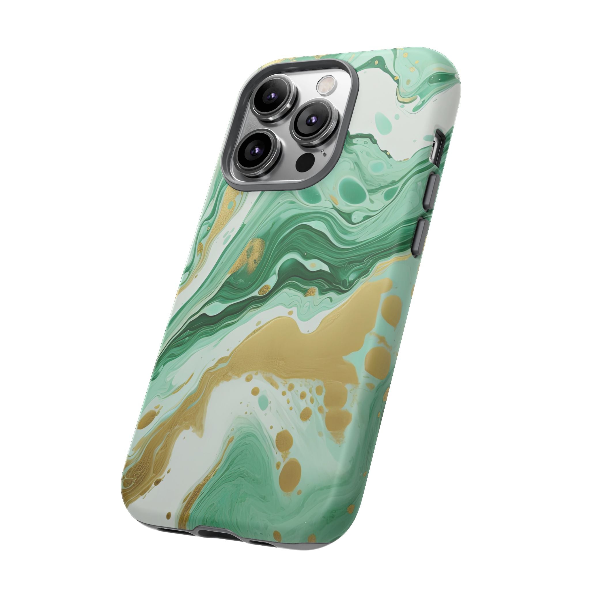 Emerald Gold Marble - Tough Guard Apple iPhone Case