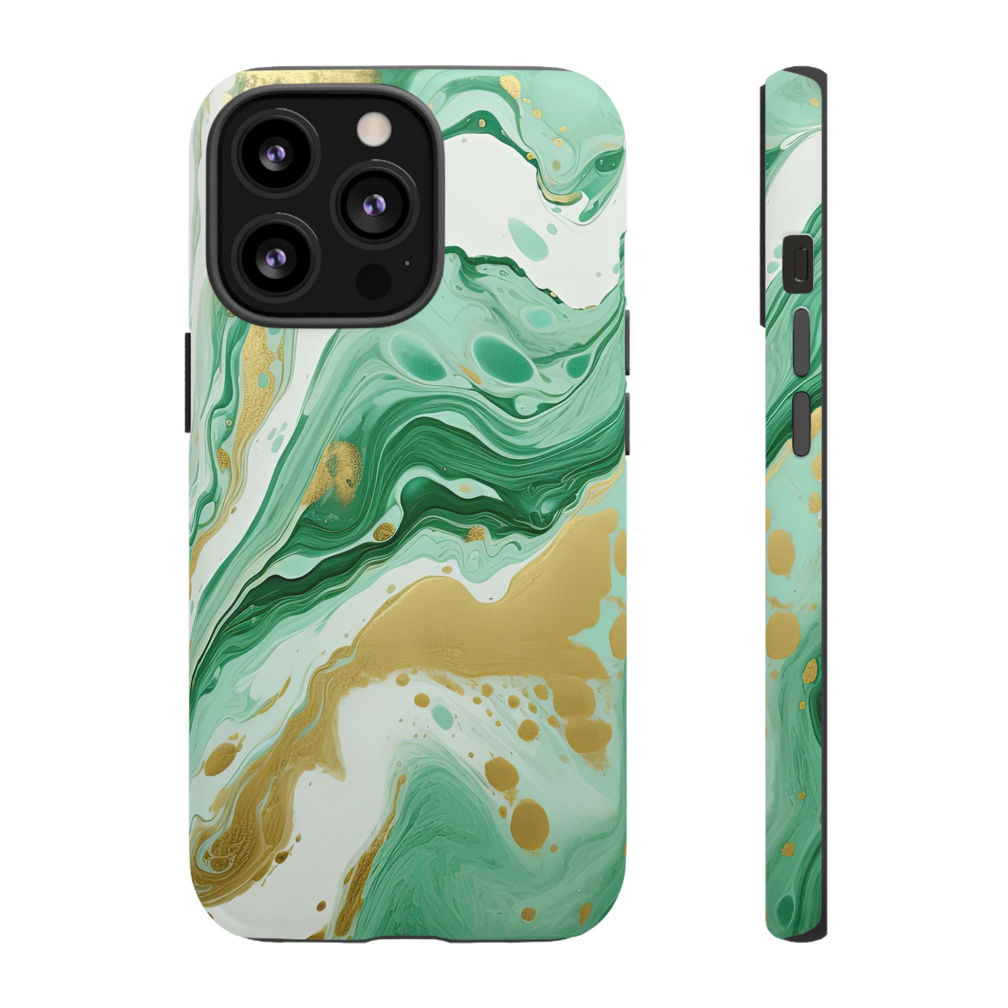Emerald Gold Marble - Tough Guard Apple iPhone Case