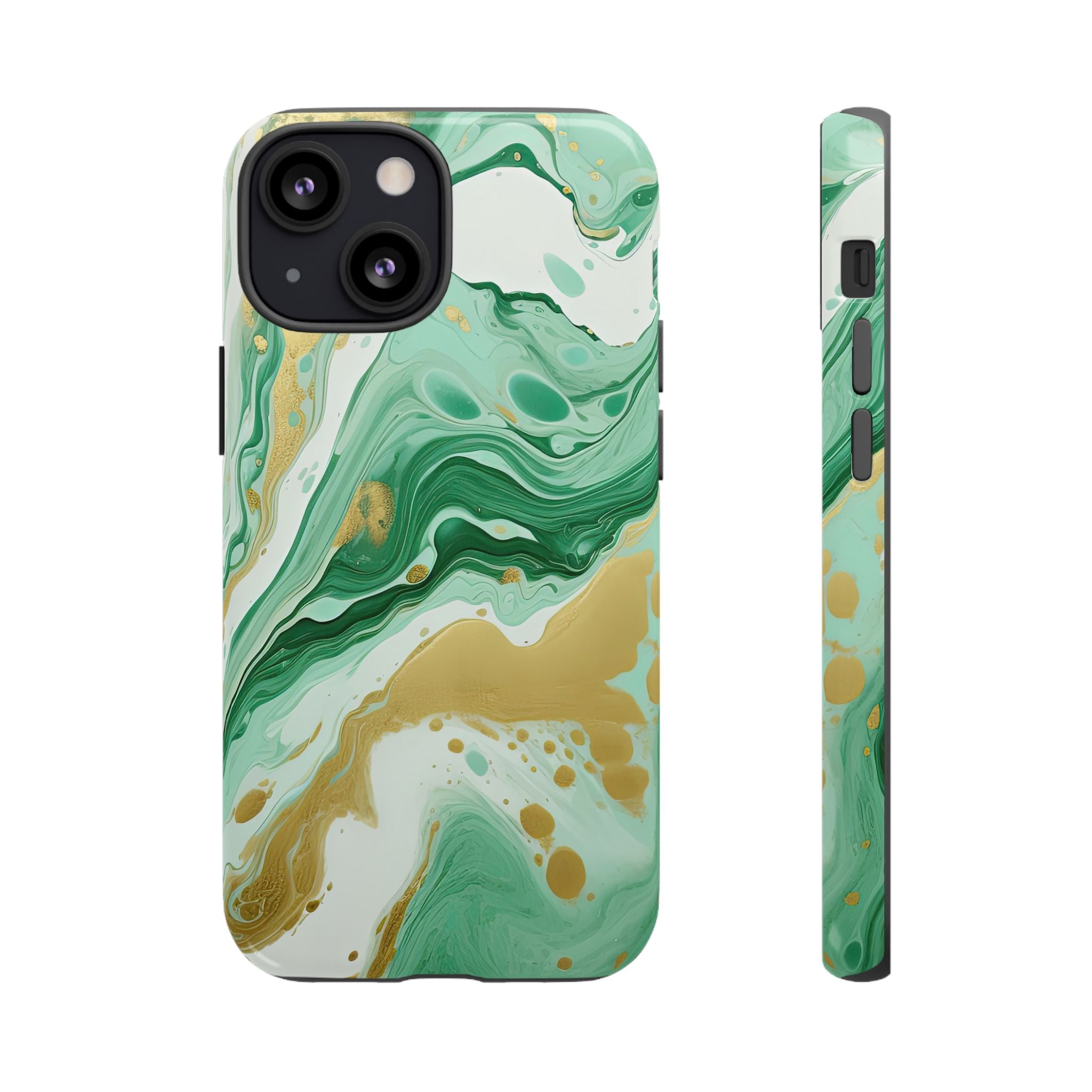 Emerald Gold Marble - Tough Guard Apple iPhone Case