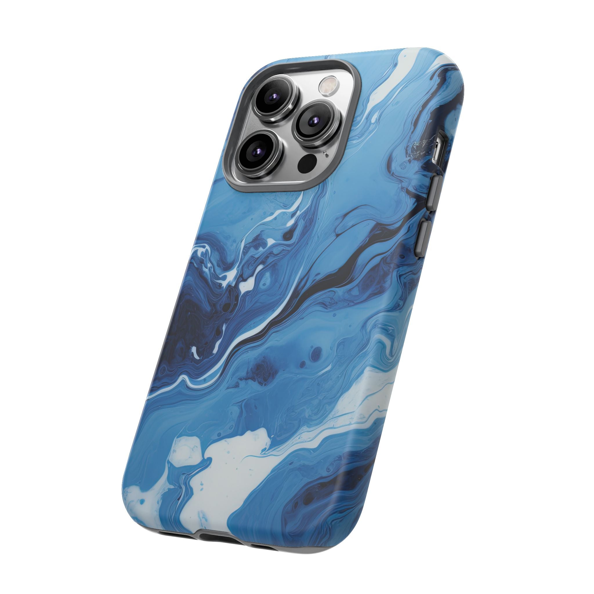 Blue Ocean Wave Marble - Tough Guard Apple iPhone Case
