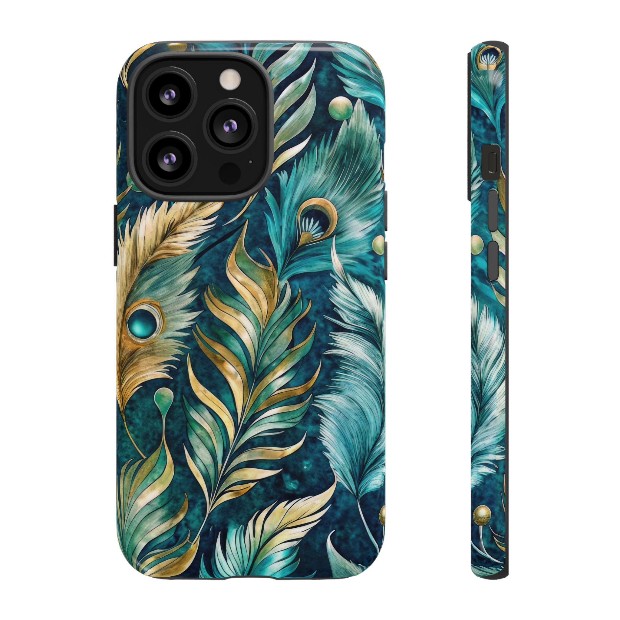 Peacock Feathers - Tough Guard Apple iPhone Case