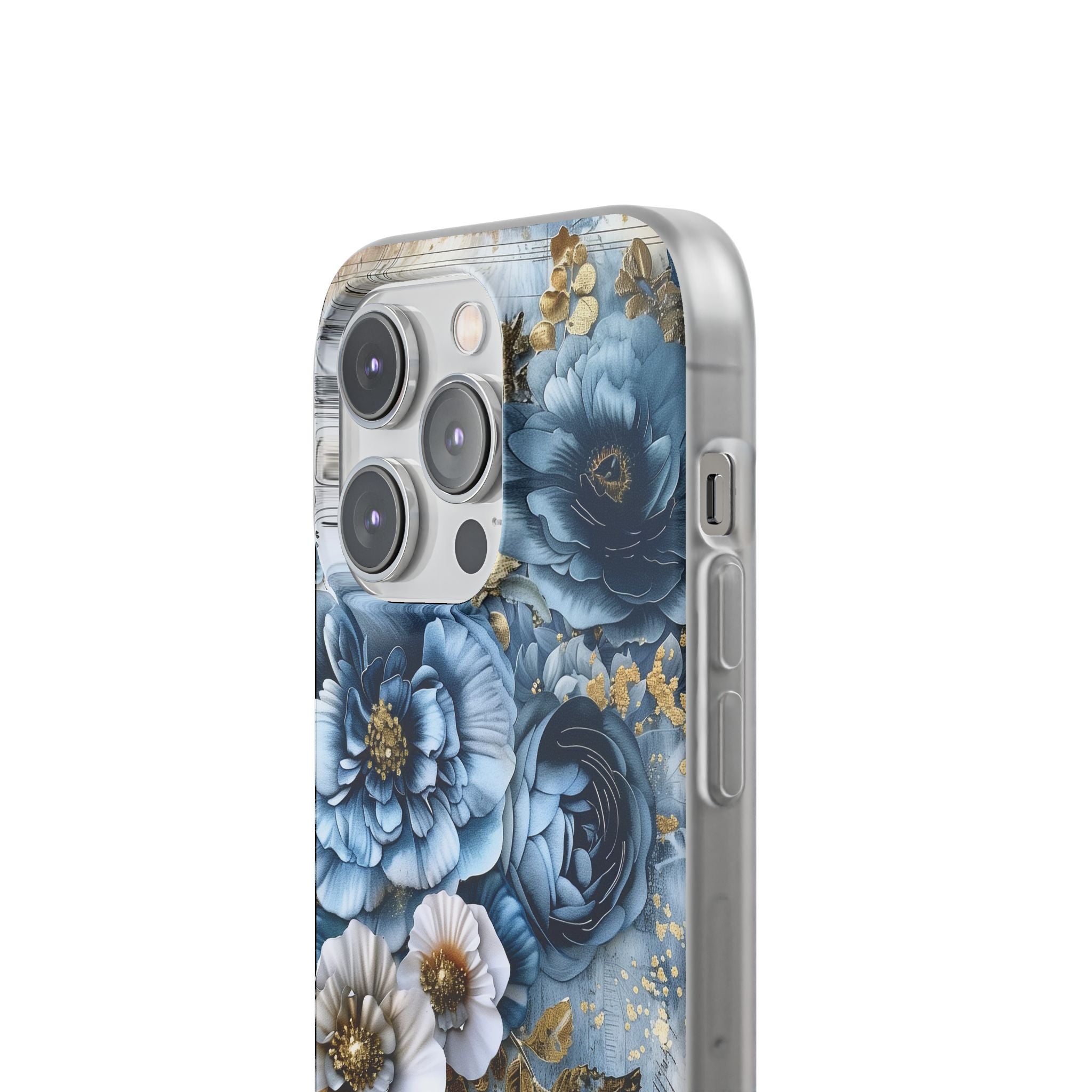 Blooming Blue Floral Bouquet Flexi Case - Apple iPhone Case