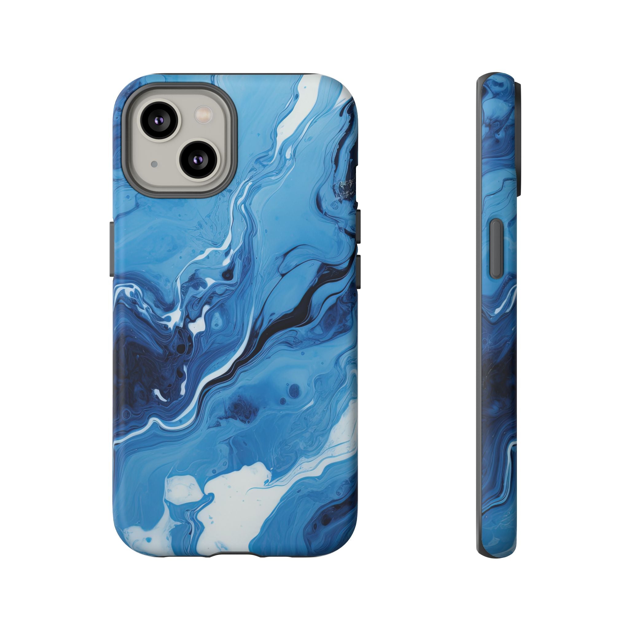 Blue Ocean Wave Marble - Tough Guard Apple iPhone Case